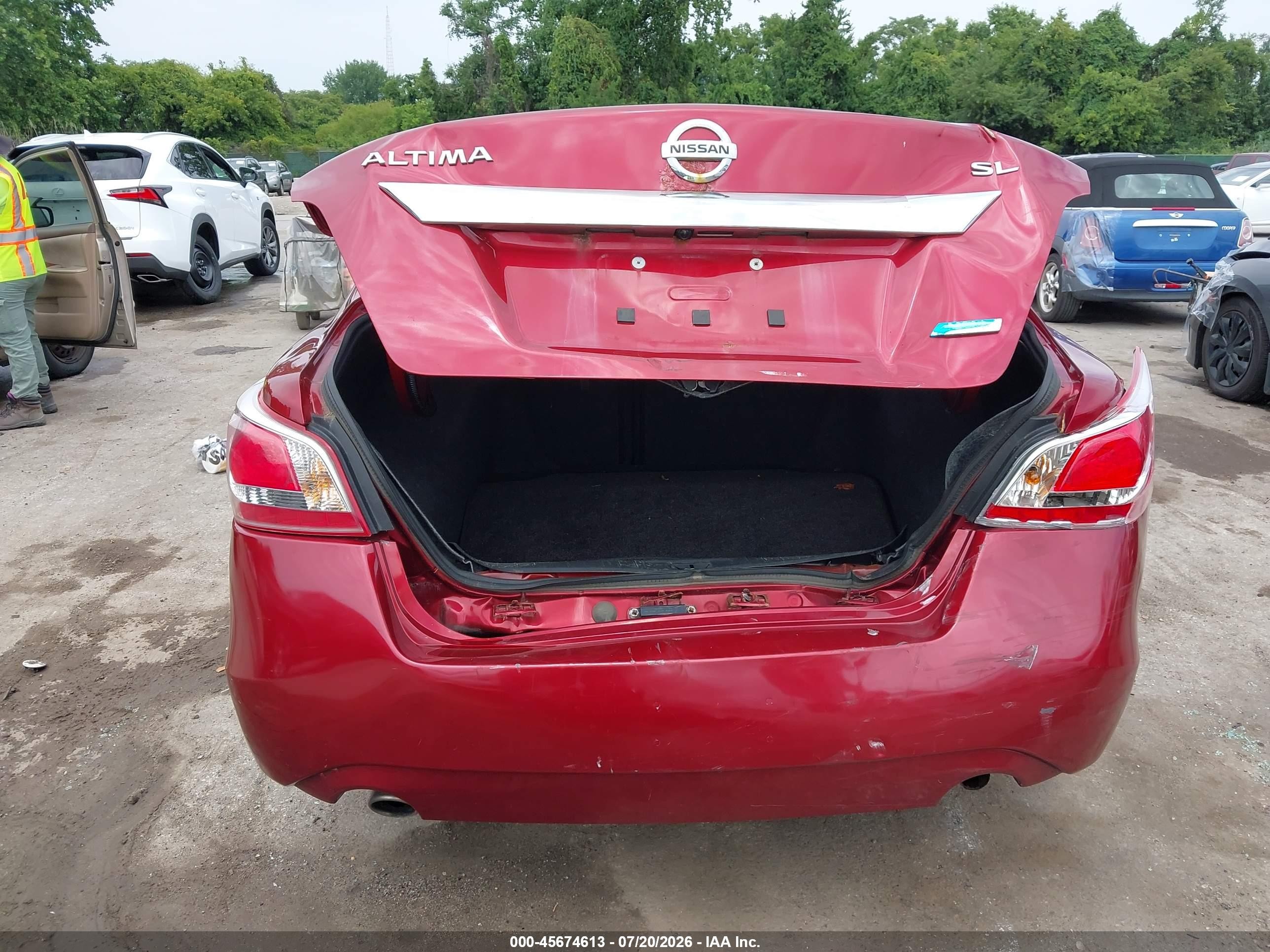 2013 Nissan Altima 2.5 Sl Red vin: 1N4AL3AP0DC211623