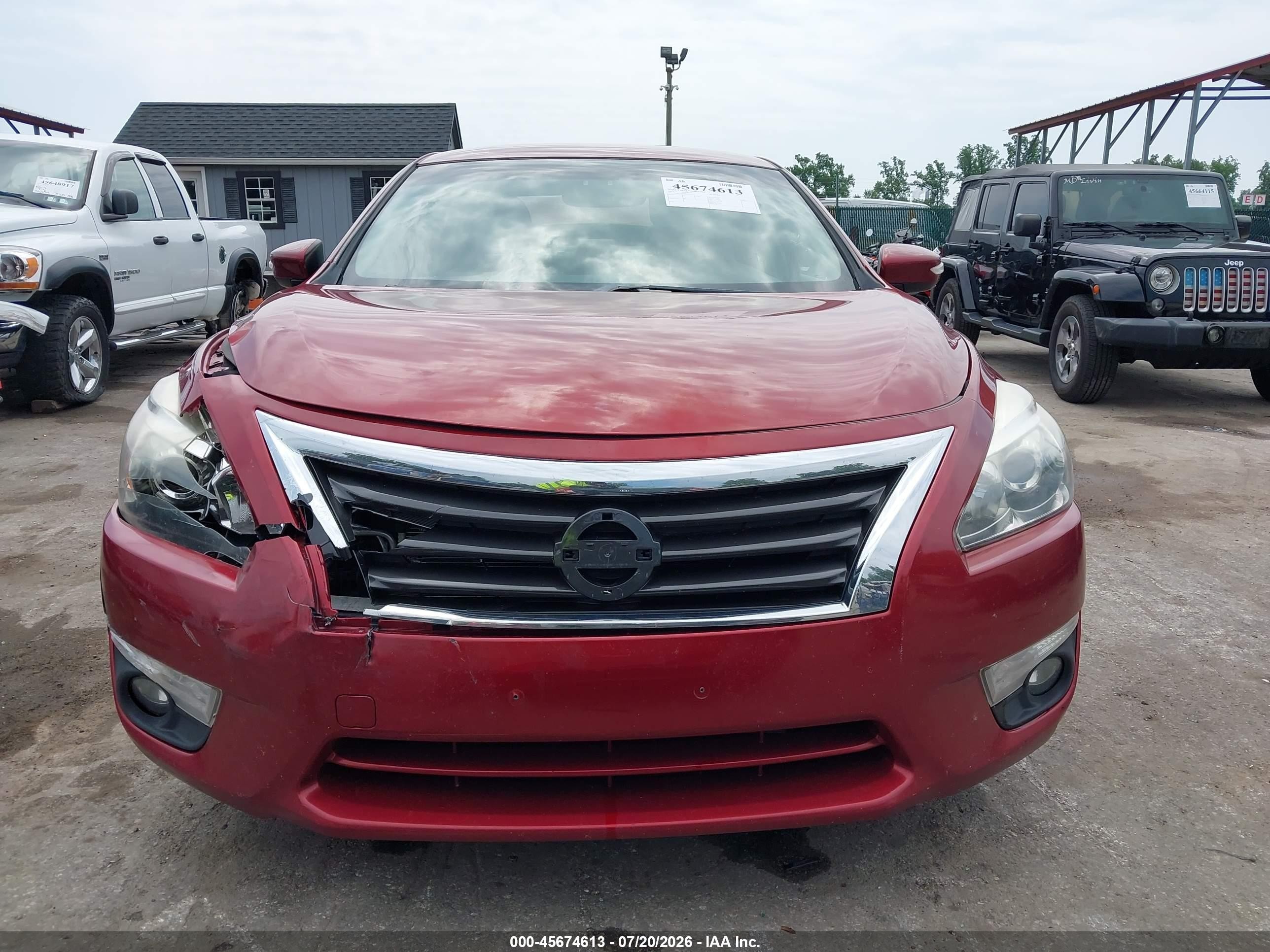 2013 Nissan Altima 2.5 Sl Red vin: 1N4AL3AP0DC211623