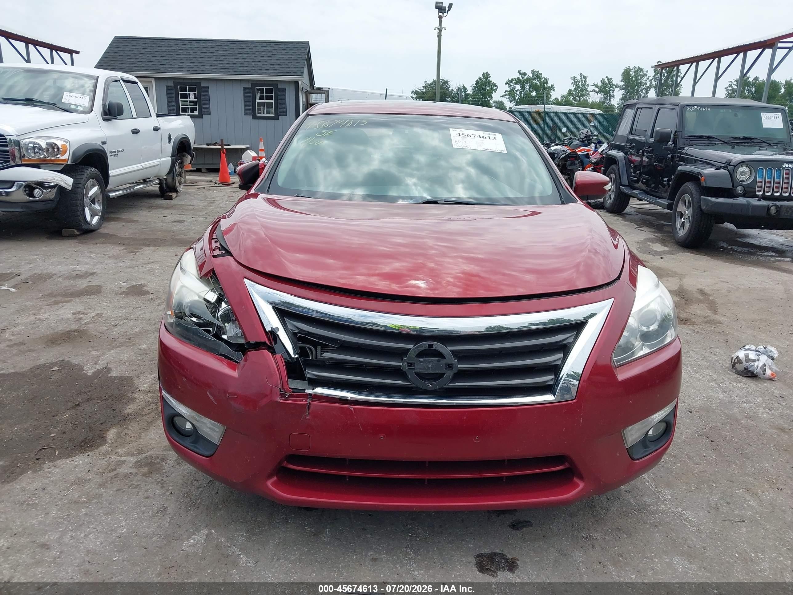 2013 Nissan Altima 2.5 Sl Red vin: 1N4AL3AP0DC211623