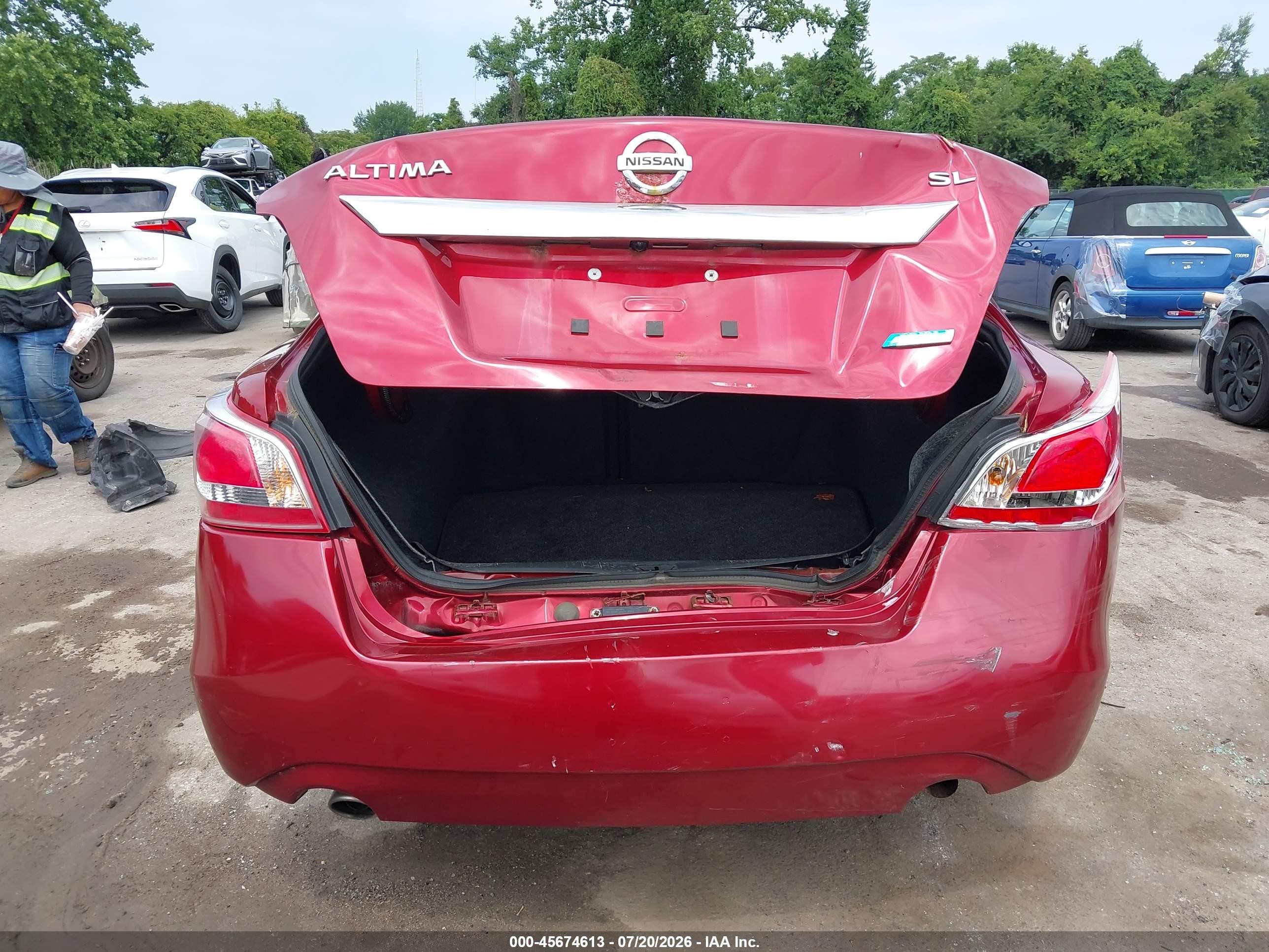 2013 Nissan Altima 2.5 Sl Red vin: 1N4AL3AP0DC211623