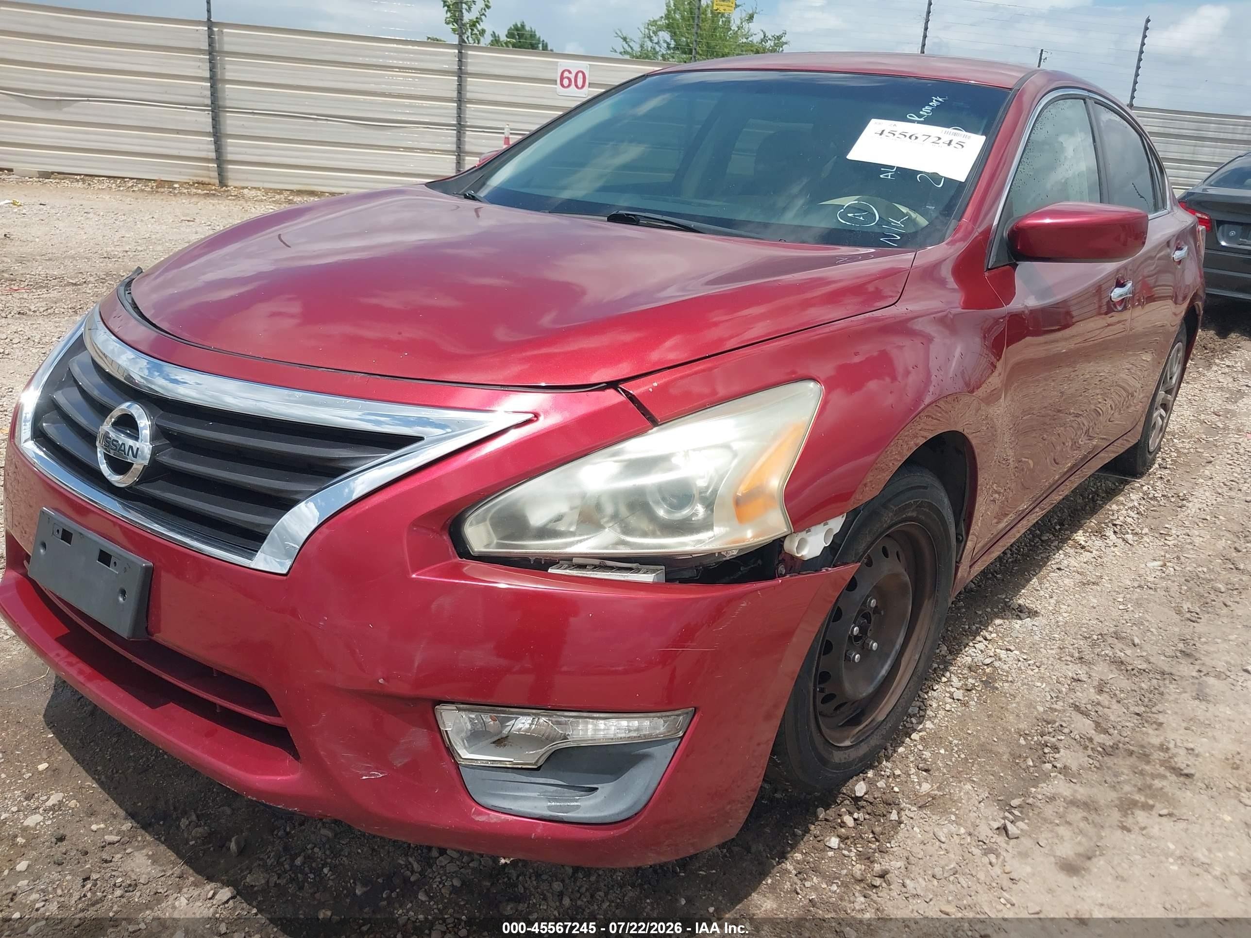 2013 Nissan Altima 2.5 S Red vin: 1N4AL3AP0DC242760
