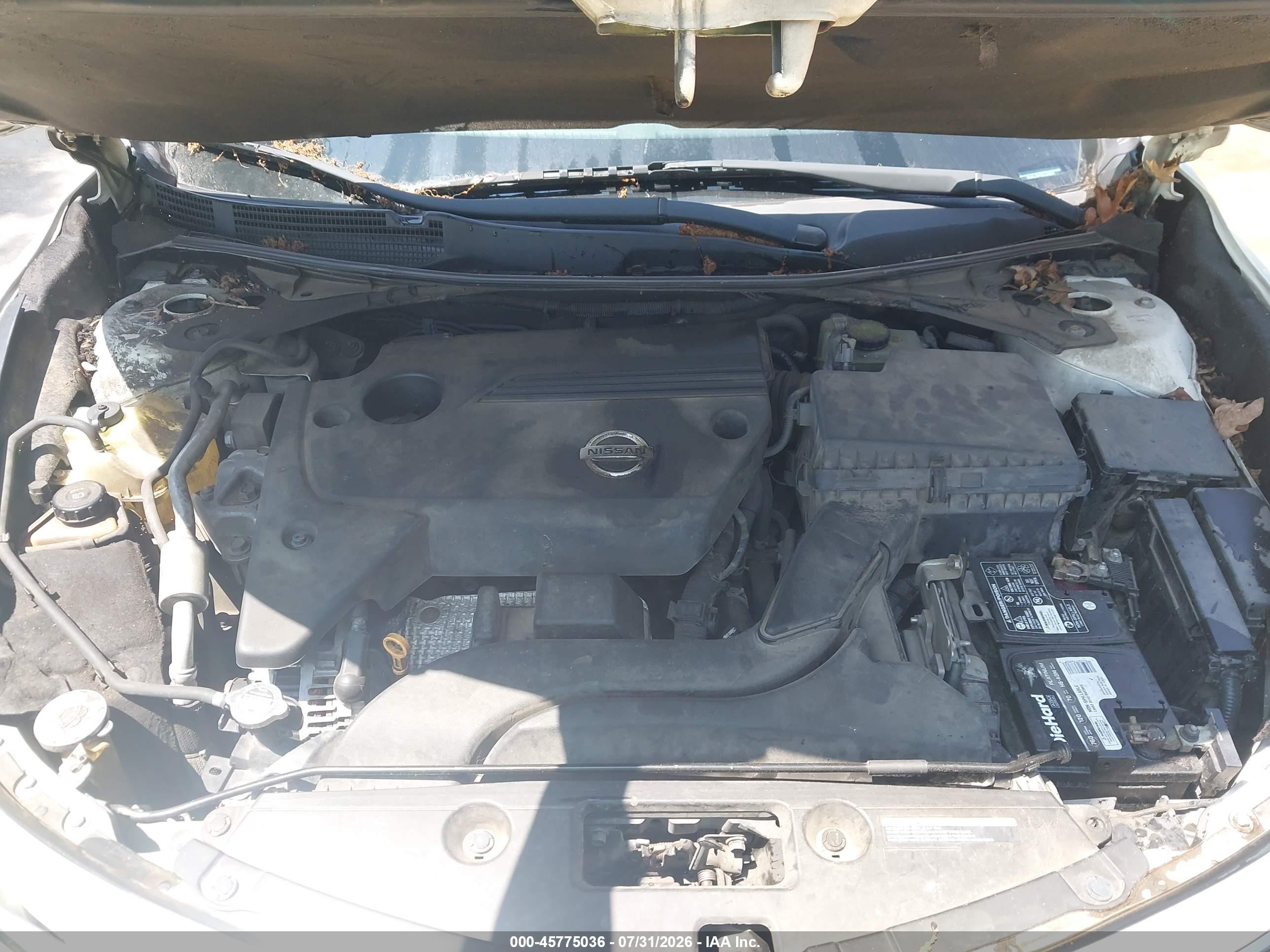 2013 Nissan Altima 2.5 S White vin: 1N4AL3AP0DC296575