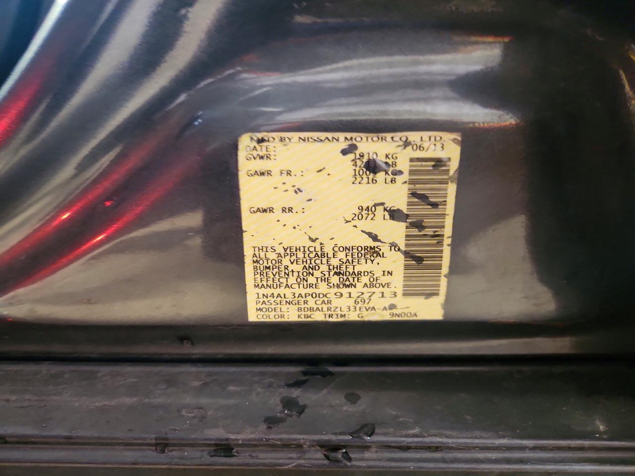 2013 Nissan Altima 2.5 Gray vin: 1N4AL3AP0DC912713