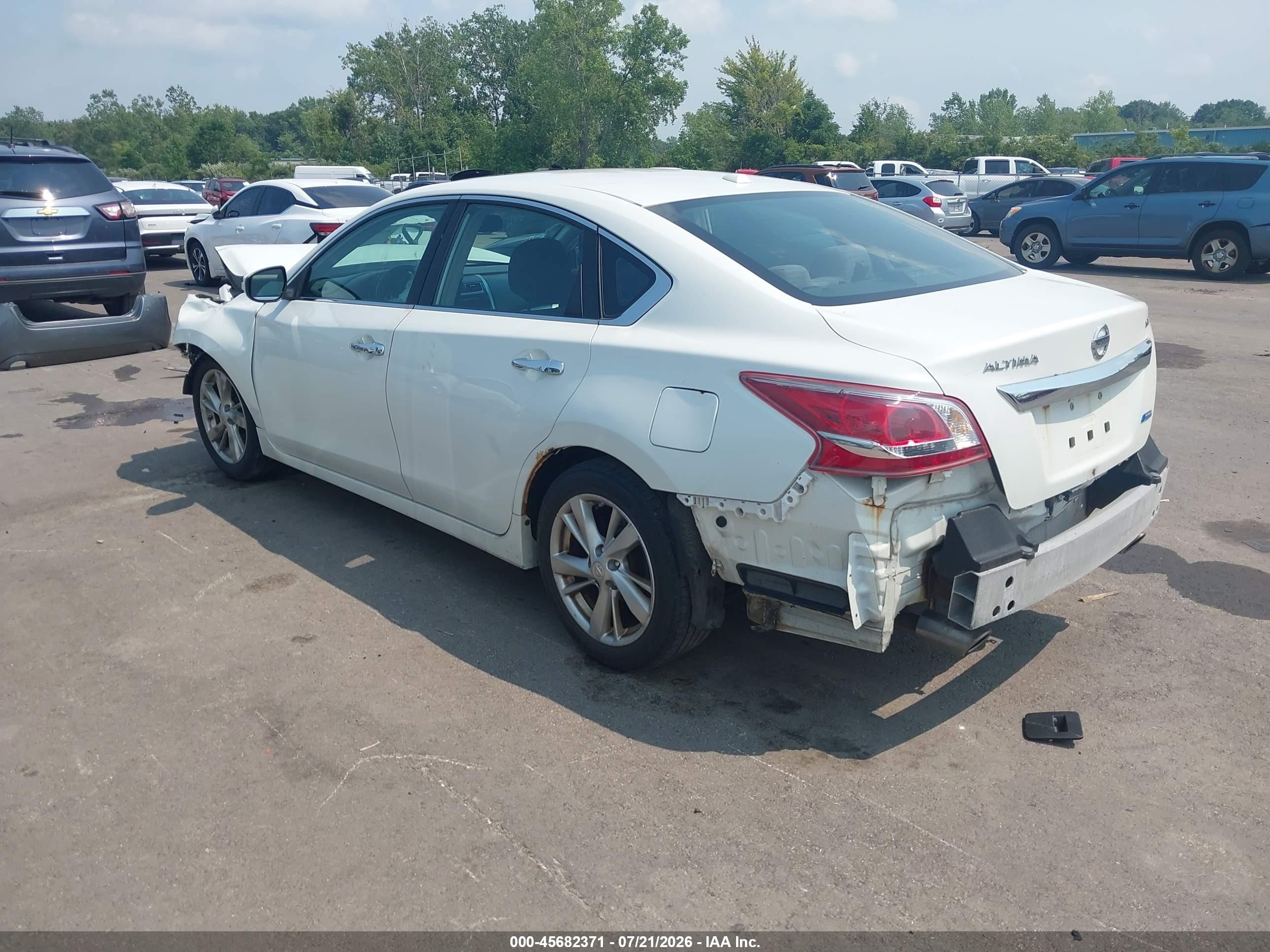 2013 Nissan Altima 2.5 Sv White vin: 1N4AL3AP0DN406982