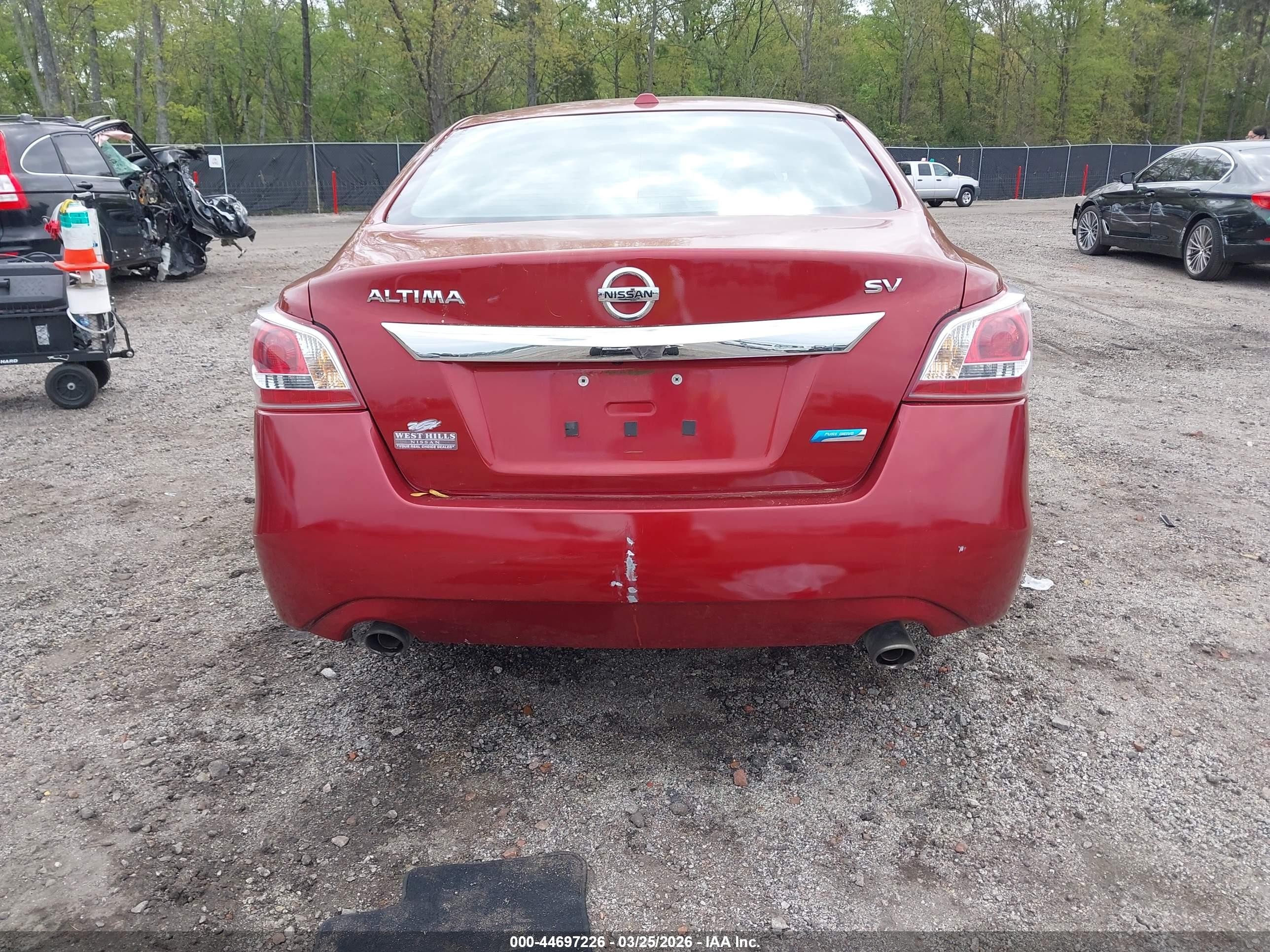 2013 Nissan Altima 2.5 Sv Red vin: 1N4AL3AP0DN415410
