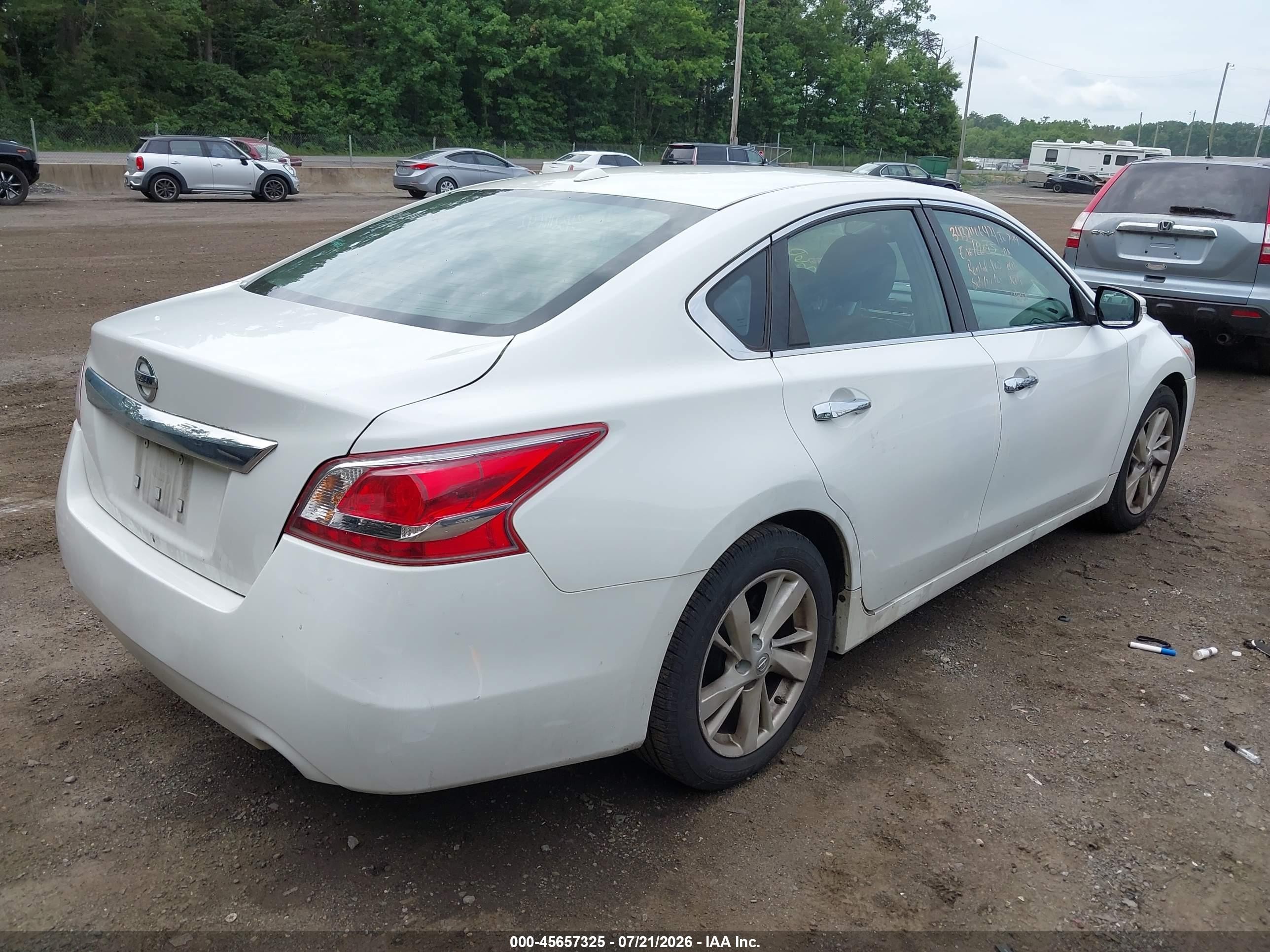 2013 Nissan Altima 2.5 Sl White vin: 1N4AL3AP0DN461657