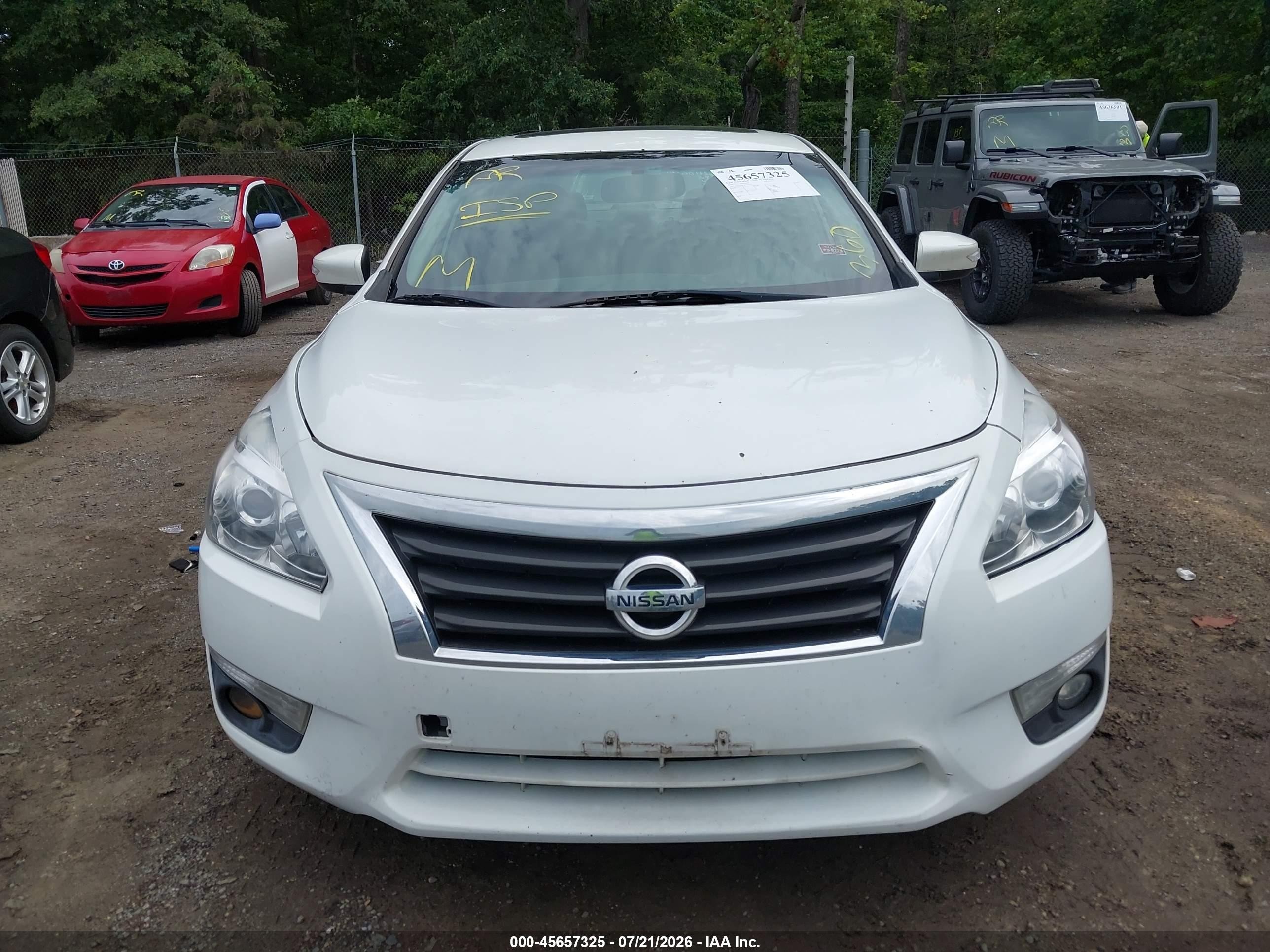 2013 Nissan Altima 2.5 Sl White vin: 1N4AL3AP0DN461657