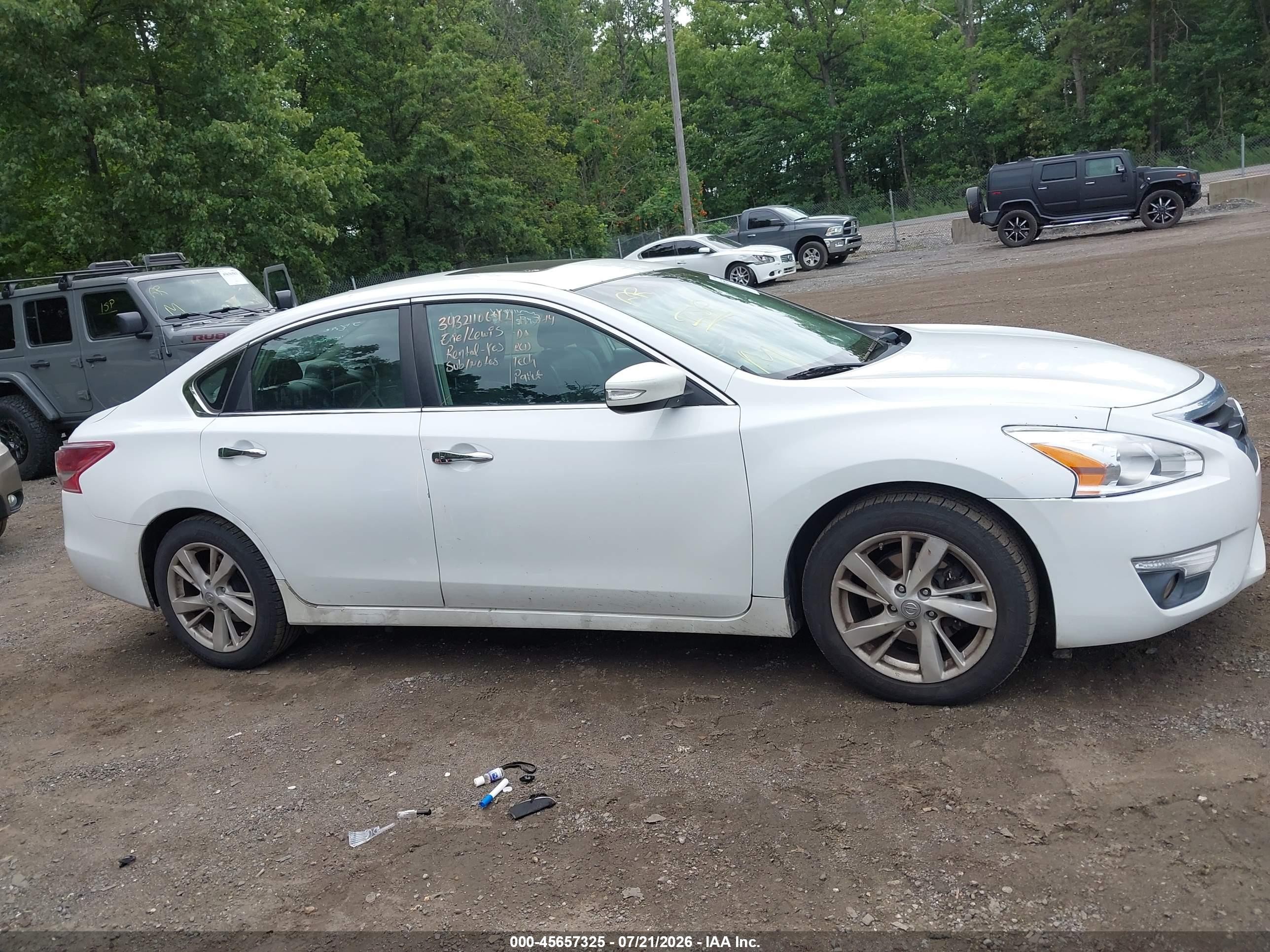 2013 Nissan Altima 2.5 Sl White vin: 1N4AL3AP0DN461657
