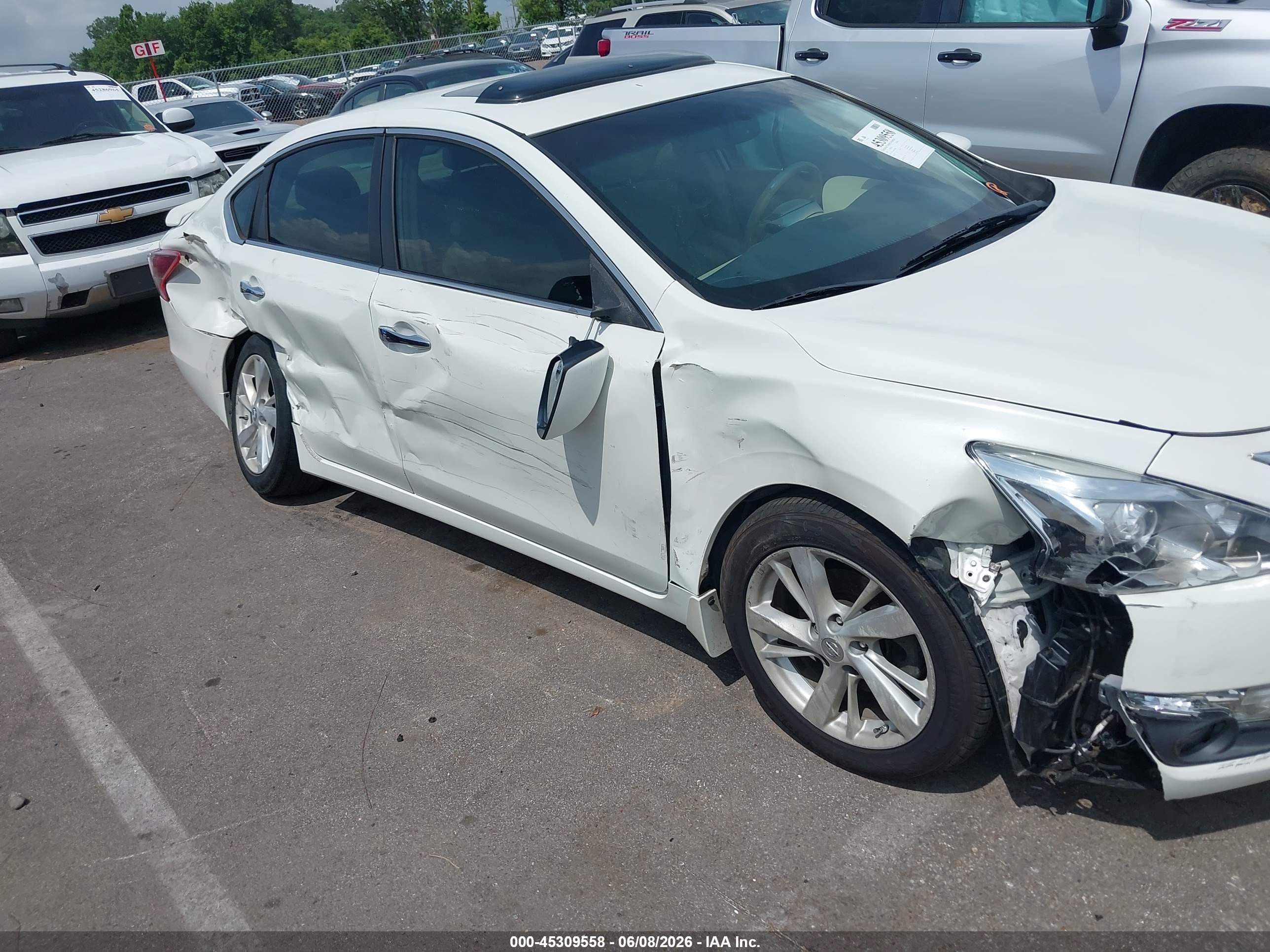 2013 Nissan Altima 2.5 Sl White vin: 1N4AL3AP0DN470858