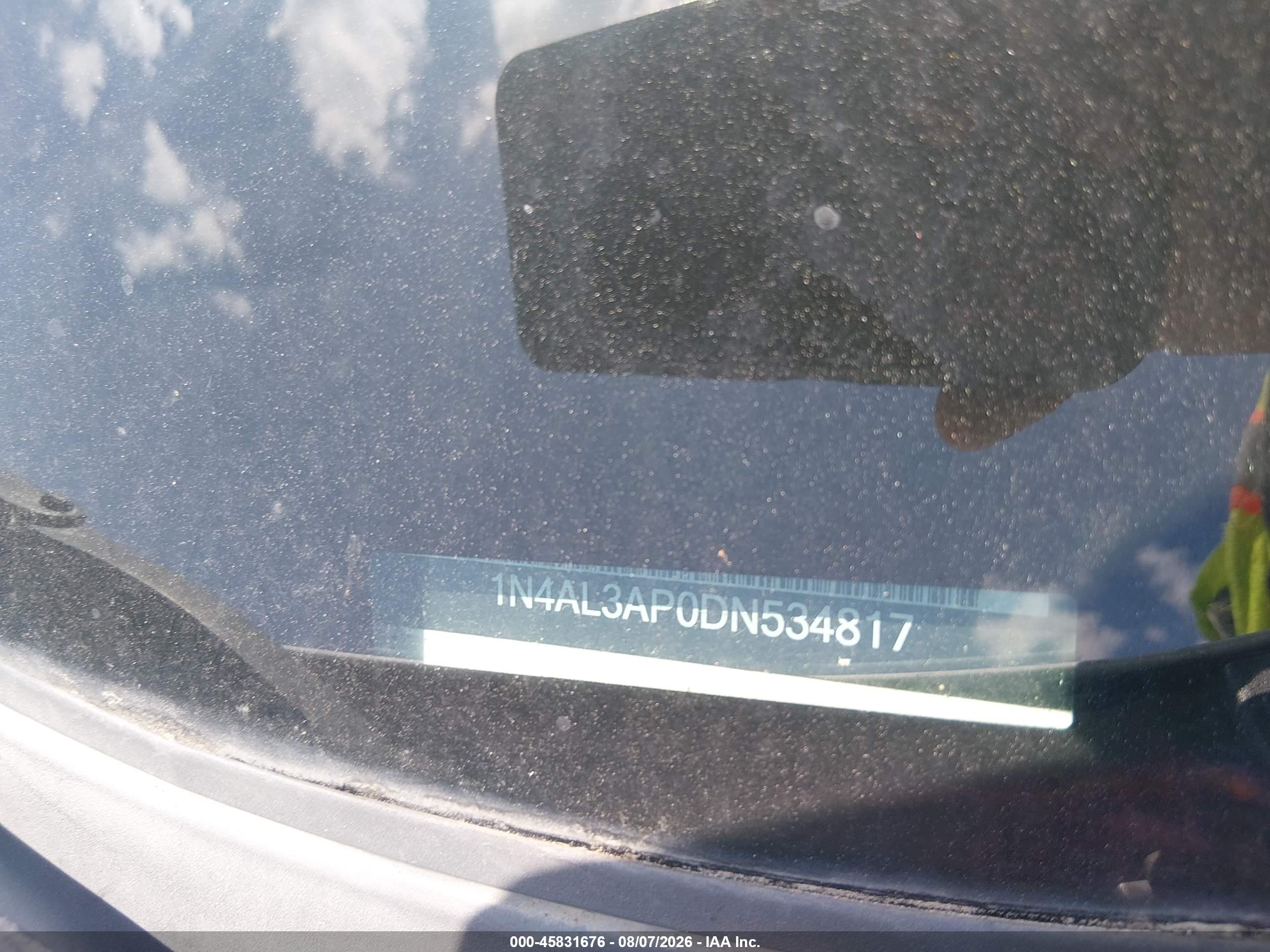 2013 Nissan Altima 2.5 Sl White vin: 1N4AL3AP0DN534817