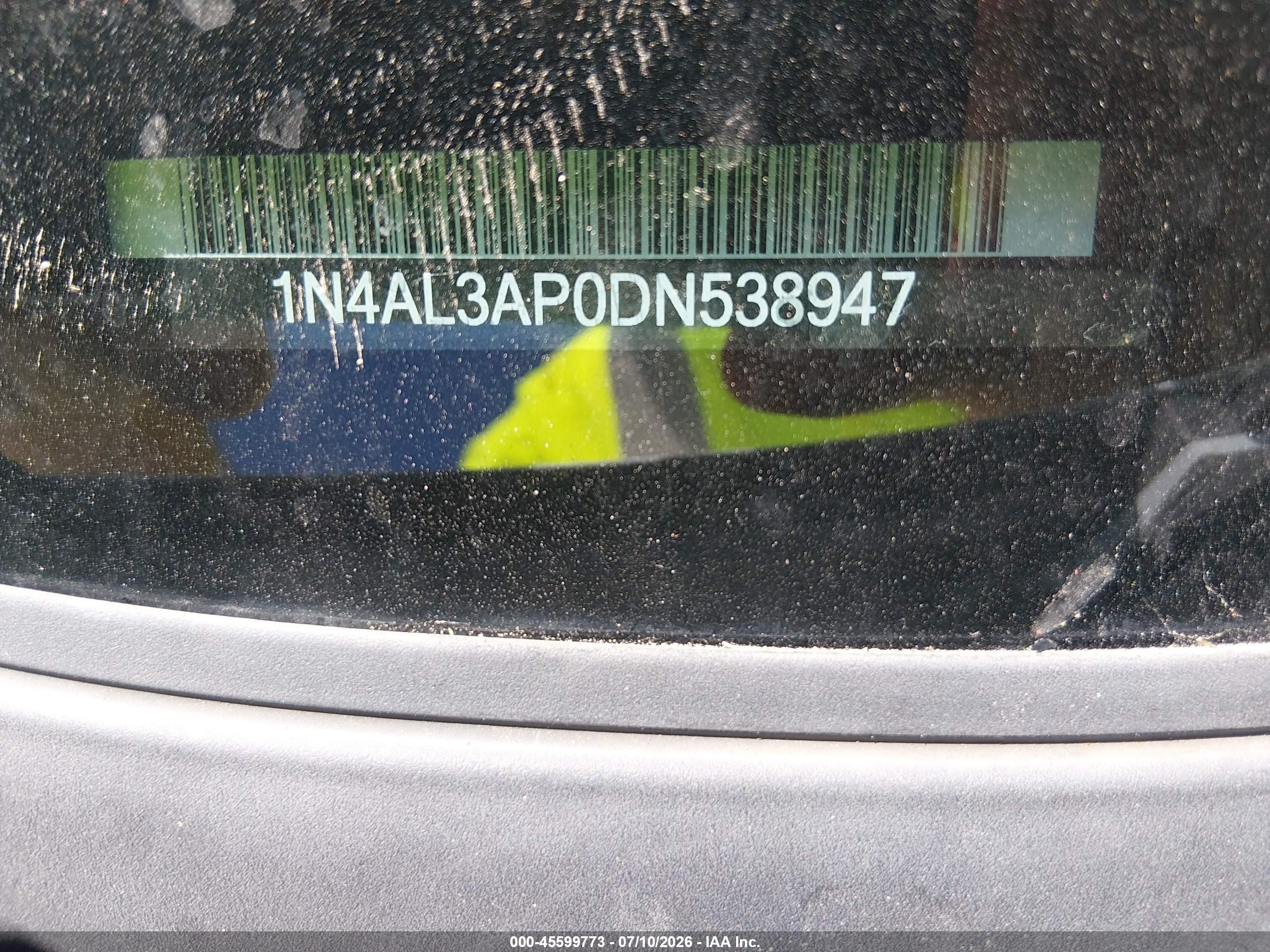 2013 Nissan Altima 2.5 Sl White vin: 1N4AL3AP0DN538947
