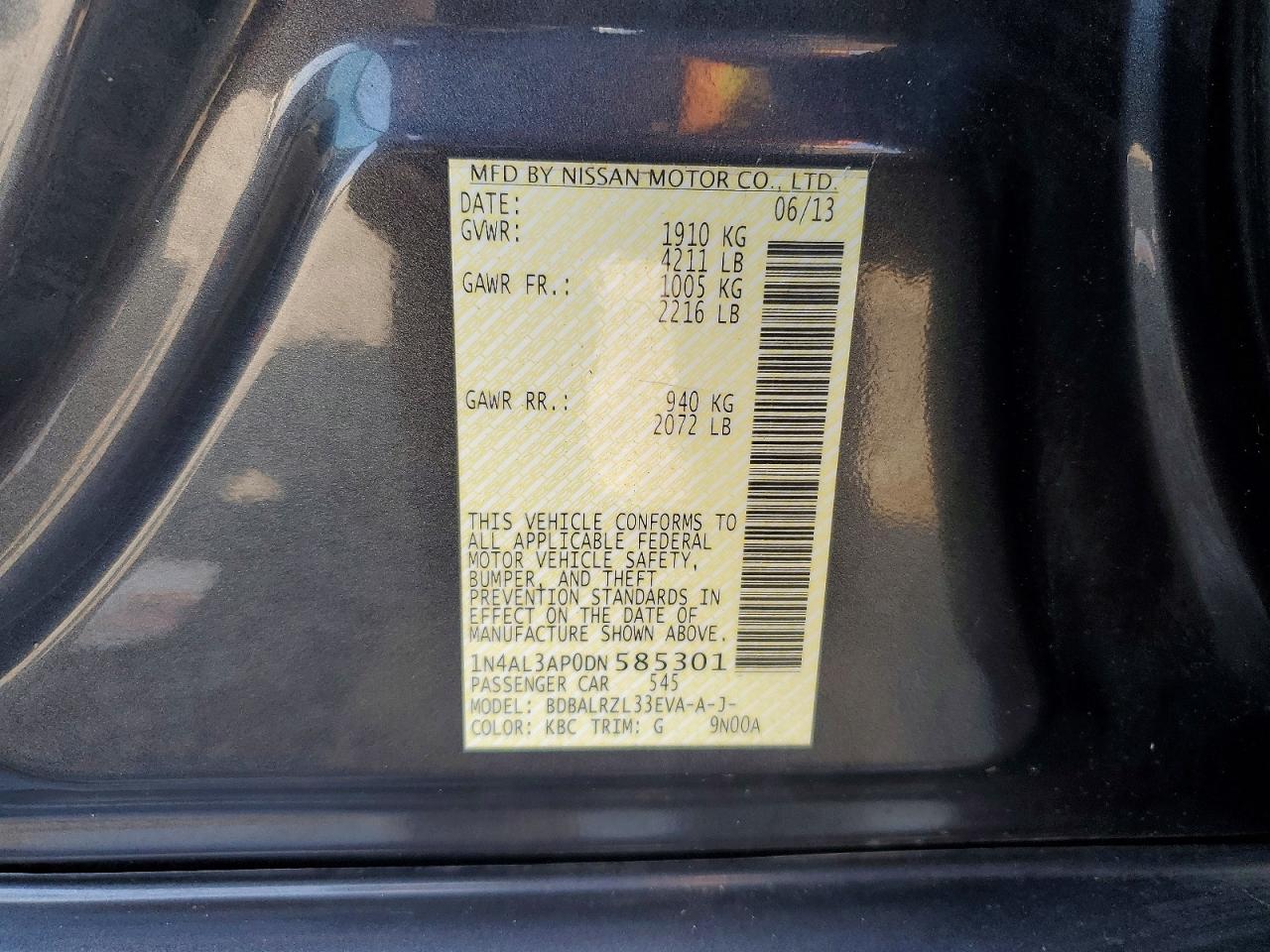 2013 Nissan Altima 2.5 S Gray vin: 1N4AL3AP0DN585301