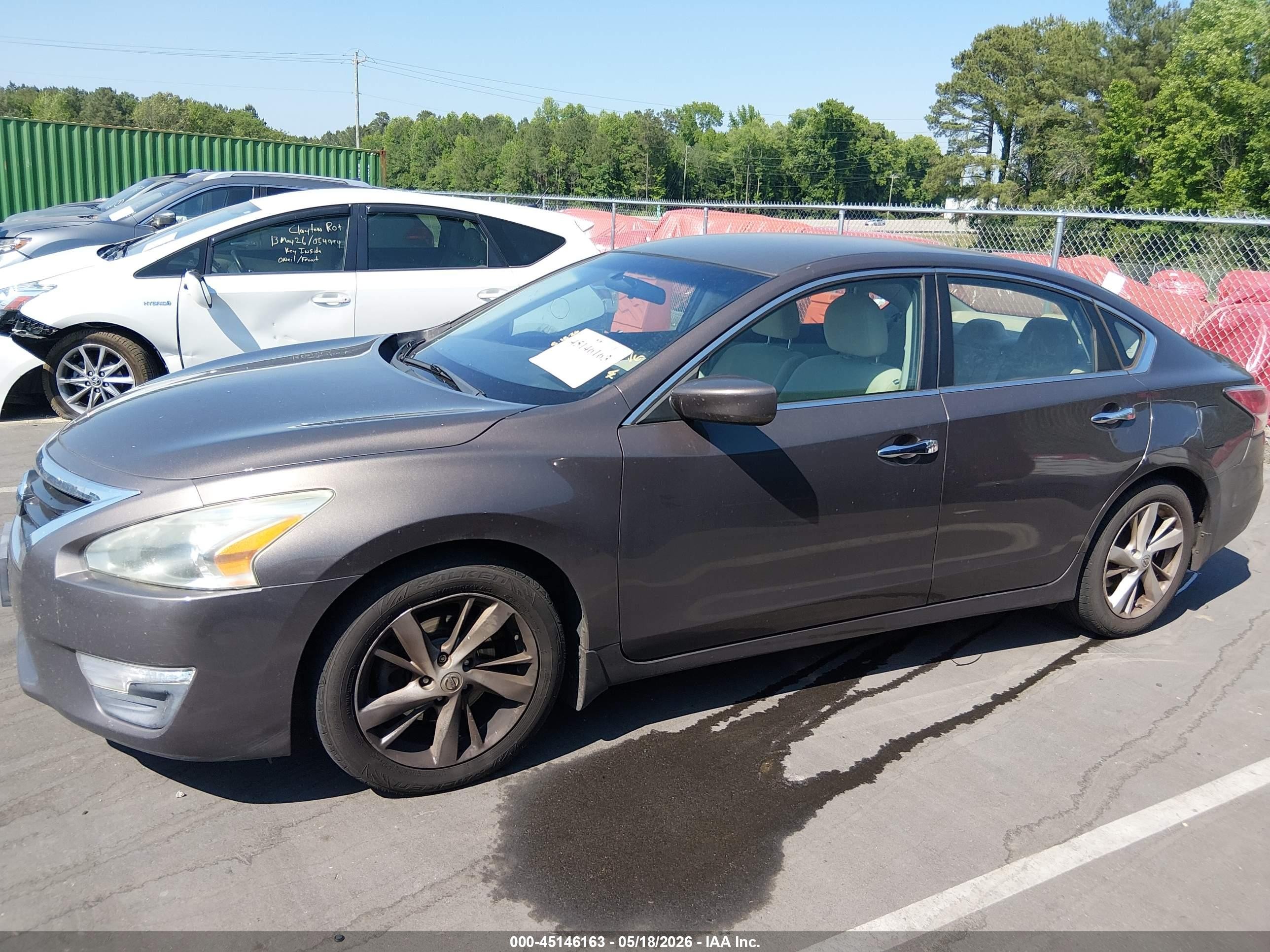 2014 Nissan Altima 2.5 Sv Gray vin: 1N4AL3AP0EC100801