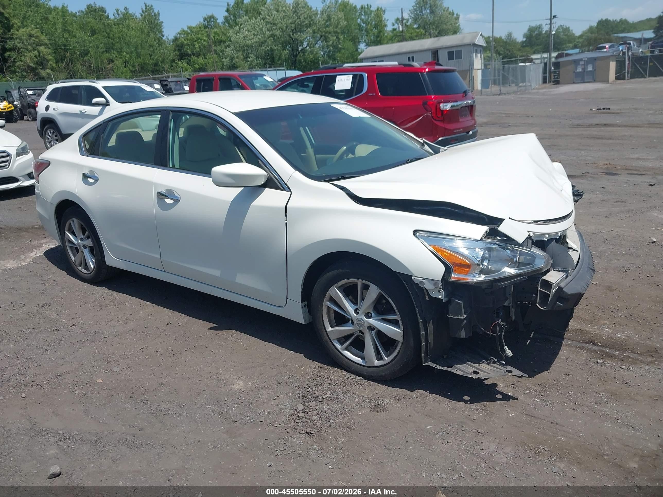 2014 Nissan Altima 2.5 Sv White vin: 1N4AL3AP0EC115282
