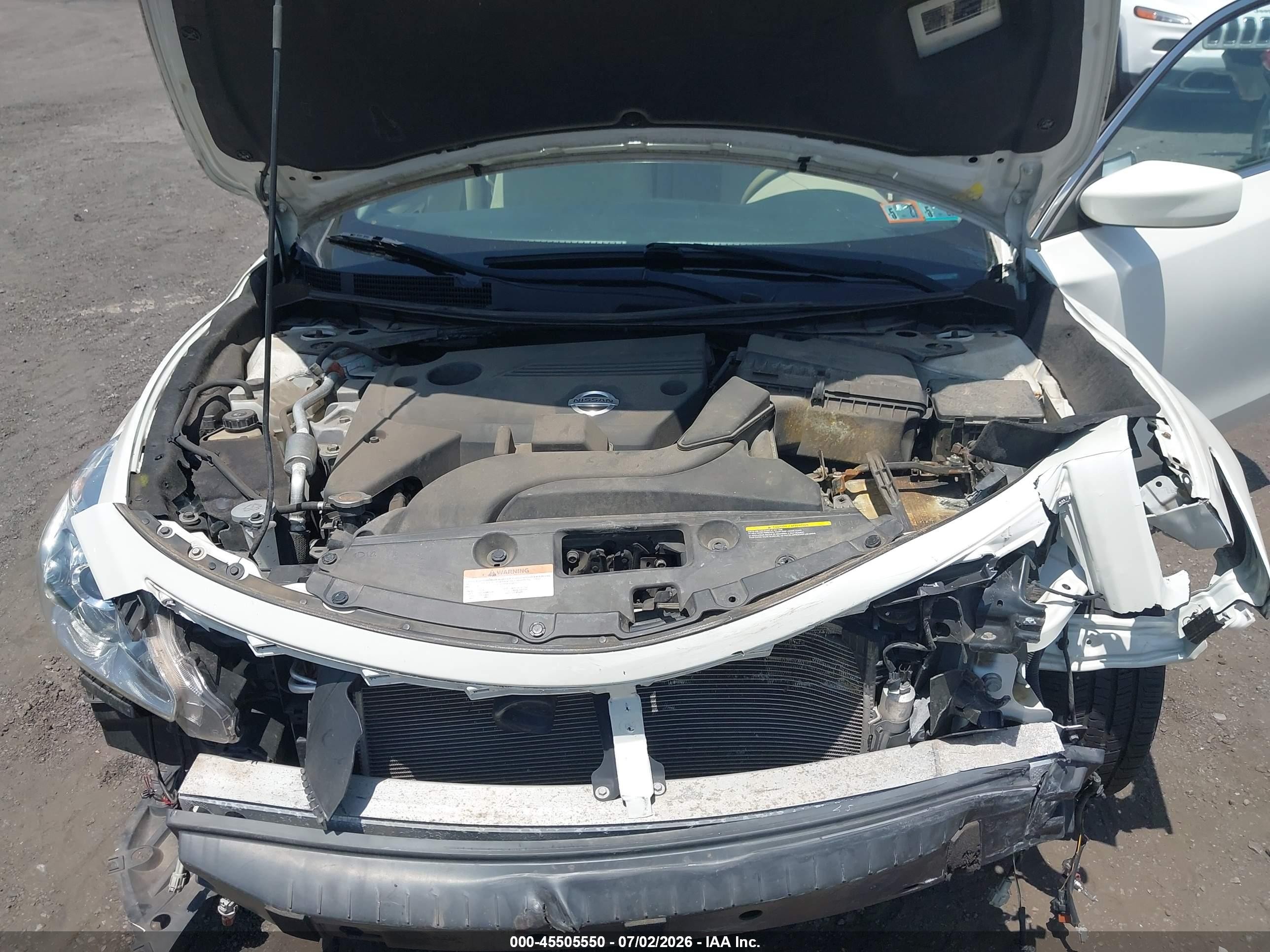 2014 Nissan Altima 2.5 Sv White vin: 1N4AL3AP0EC115282