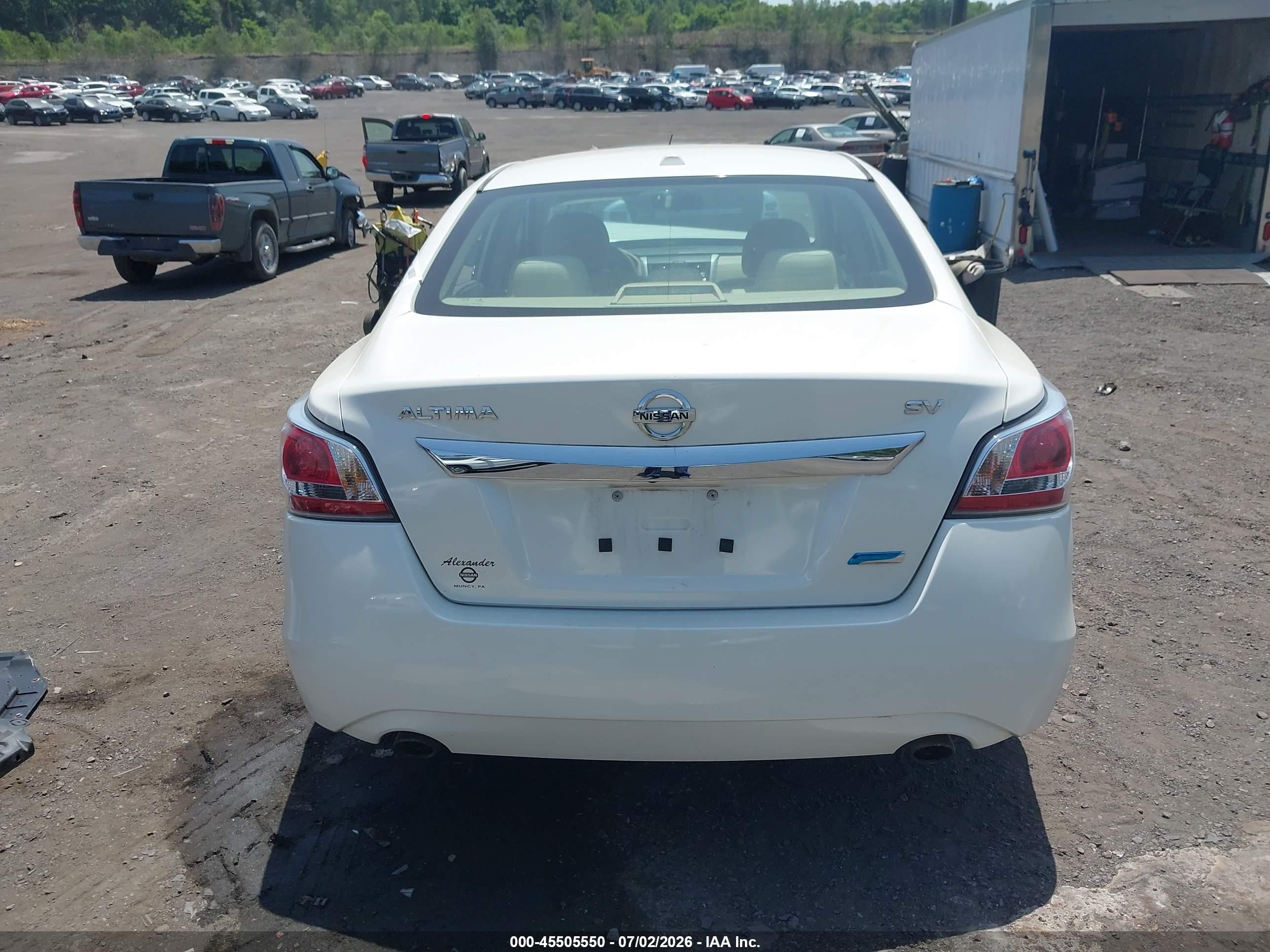 2014 Nissan Altima 2.5 Sv White vin: 1N4AL3AP0EC115282