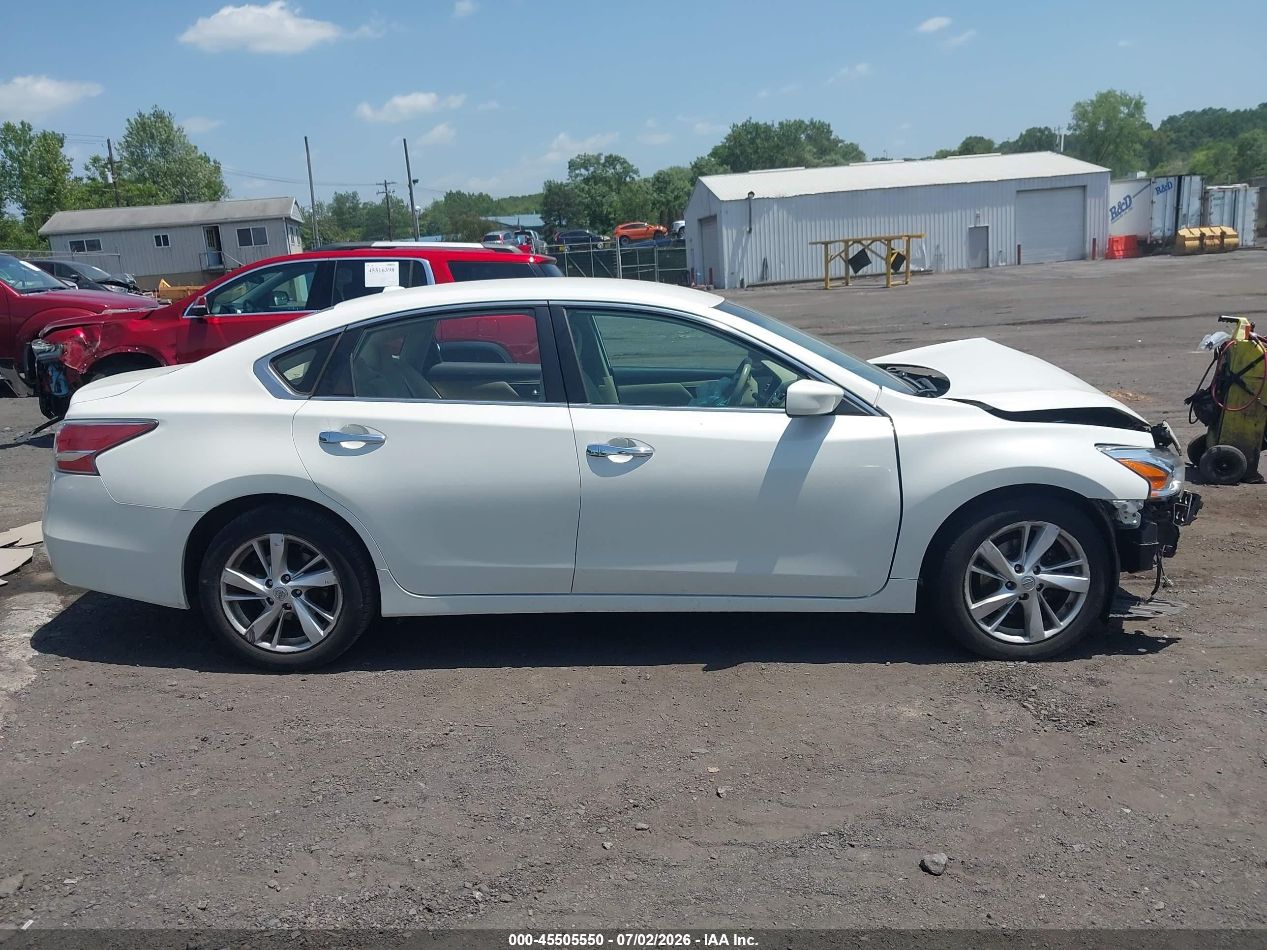 2014 Nissan Altima 2.5 Sv White vin: 1N4AL3AP0EC115282