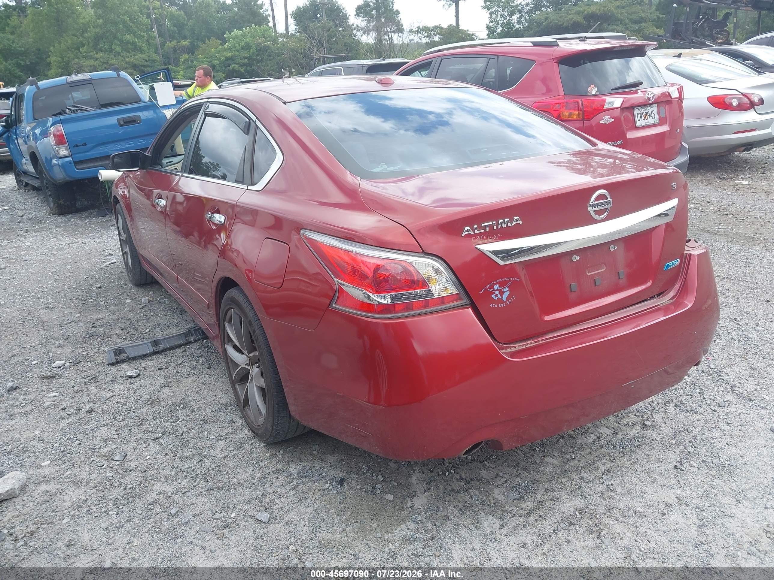 2014 Nissan Altima 2.5 S Красный vin: 1N4AL3AP0EC141588