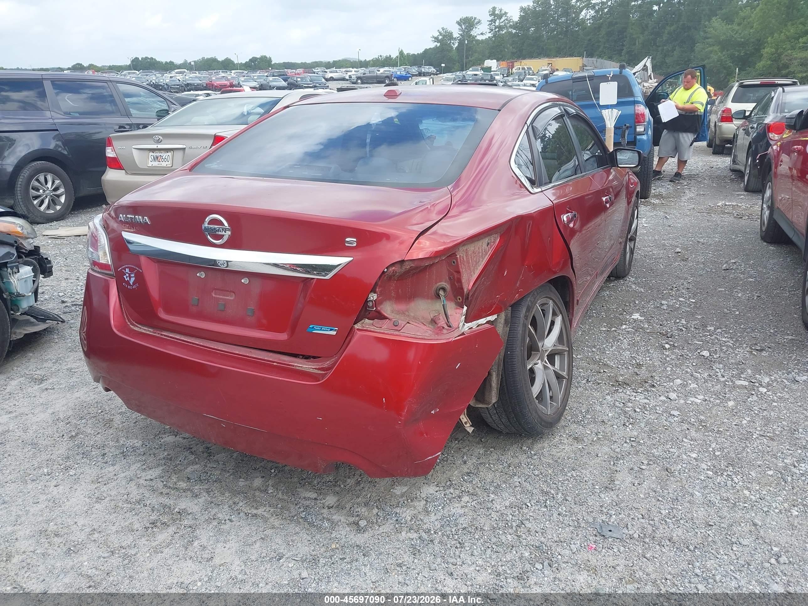 2014 Nissan Altima 2.5 S Красный vin: 1N4AL3AP0EC141588