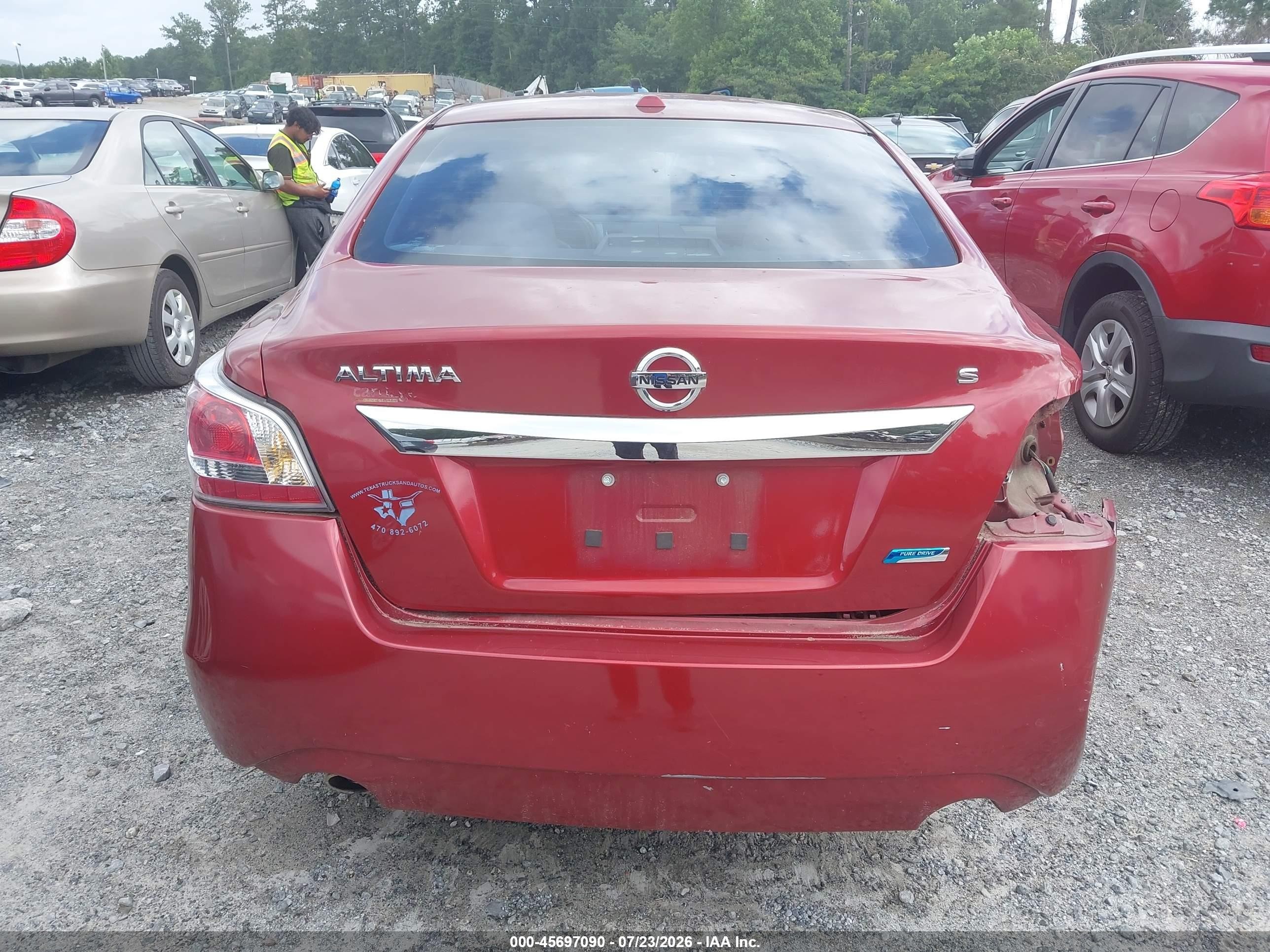 2014 Nissan Altima 2.5 S Красный vin: 1N4AL3AP0EC141588