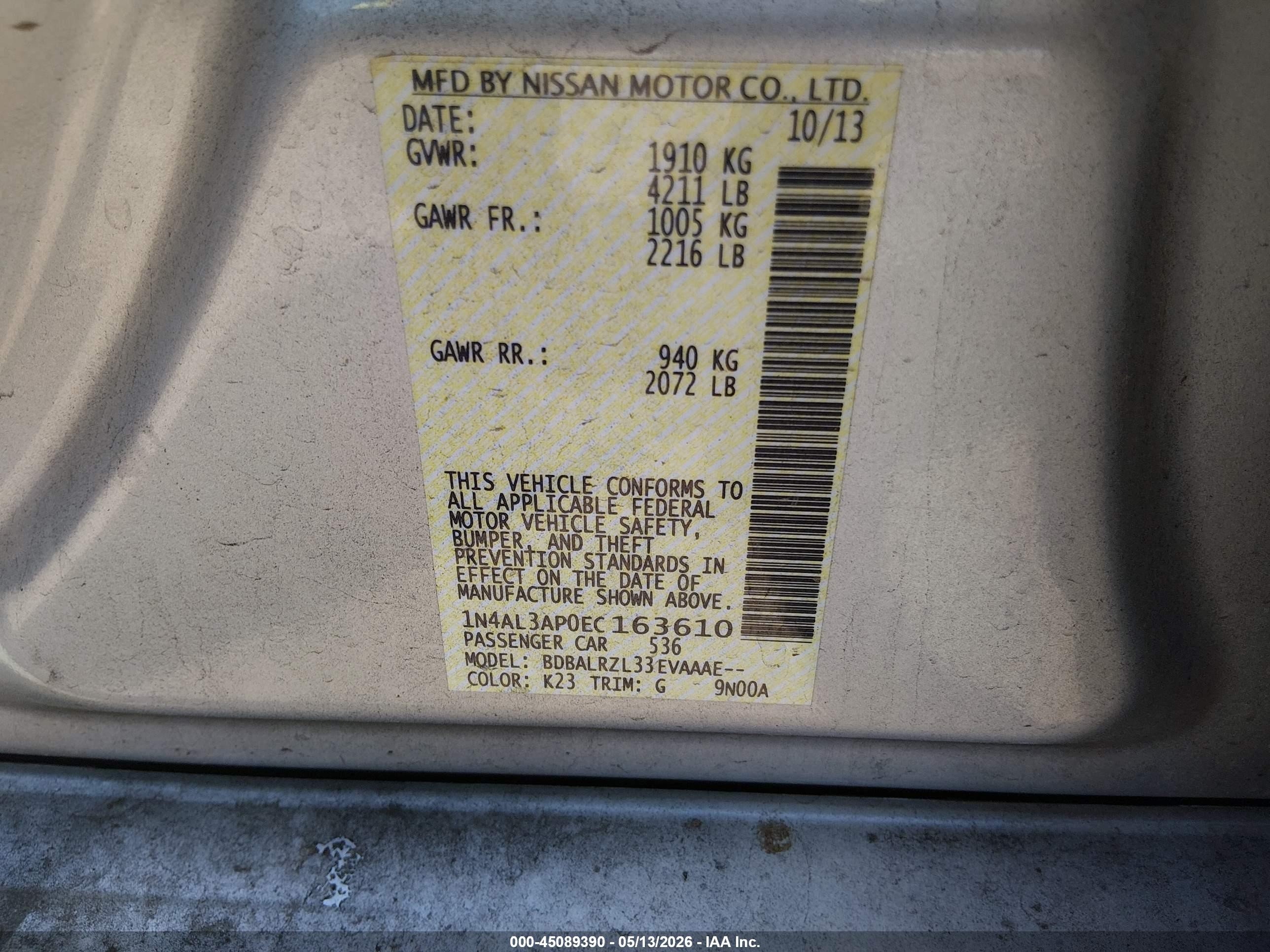 2014 Nissan Altima 2.5 S Silver vin: 1N4AL3AP0EC163610