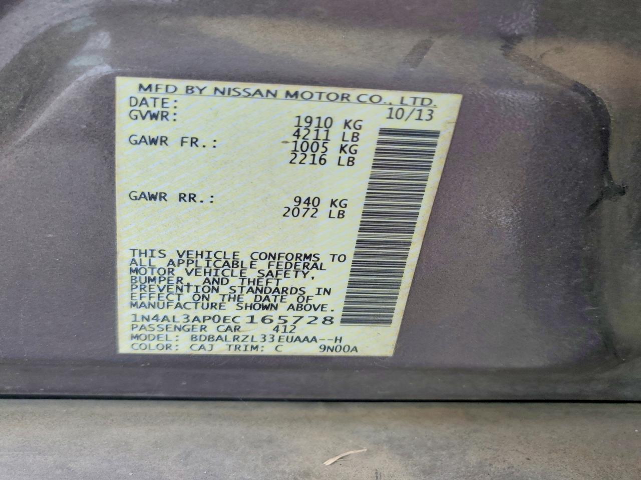2014 Nissan Altima 2.5 S Gray vin: 1N4AL3AP0EC165728