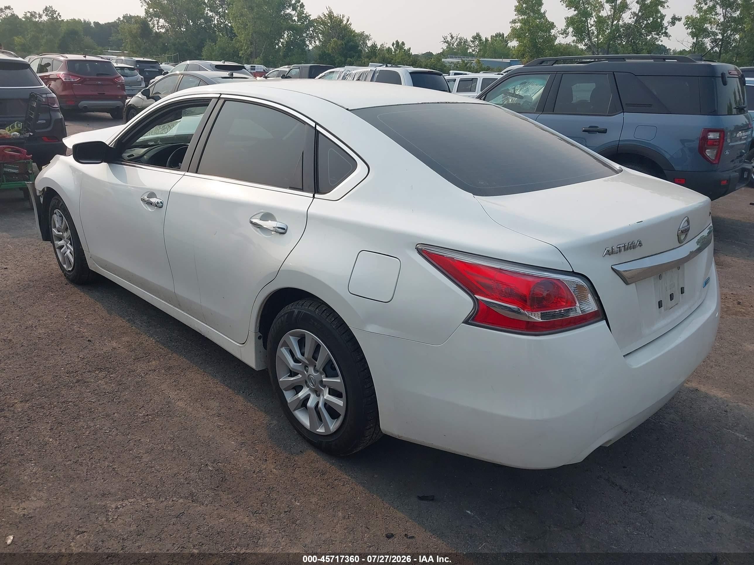 2014 Nissan Altima 2.5/2.5 S/2.5 Sl/2.5 Sv White vin: 1N4AL3AP0EC202180