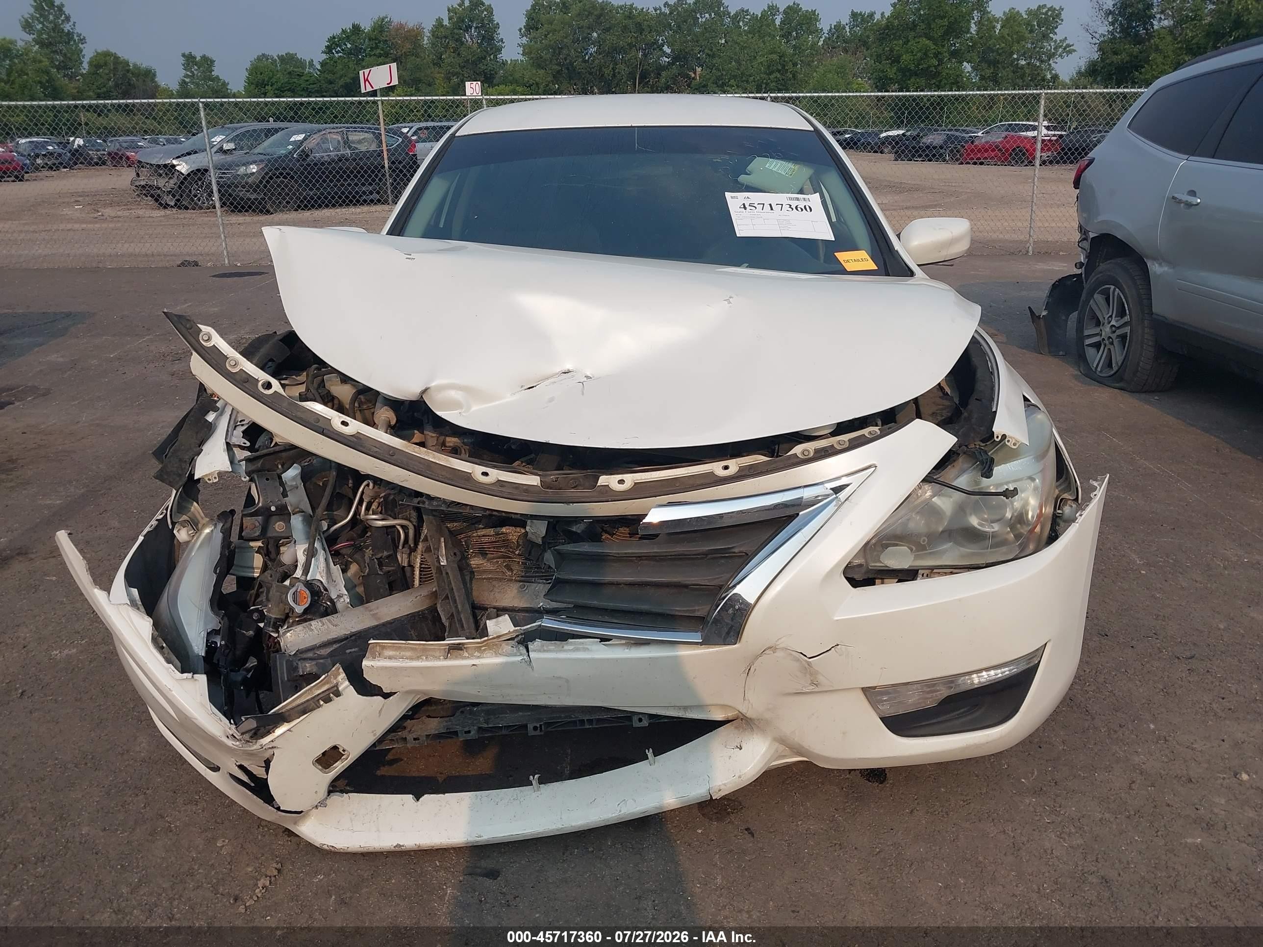 2014 Nissan Altima 2.5/2.5 S/2.5 Sl/2.5 Sv White vin: 1N4AL3AP0EC202180