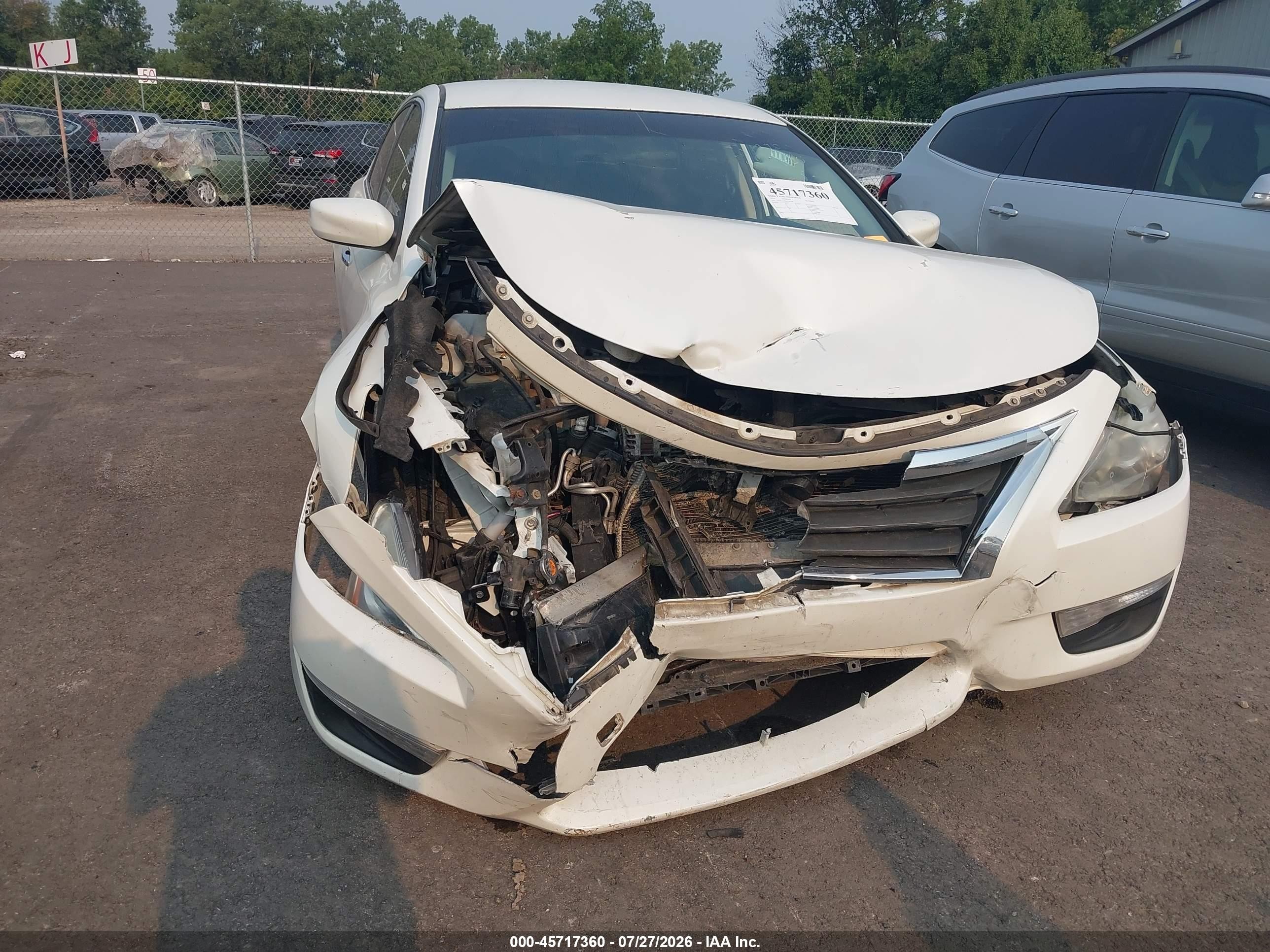 2014 Nissan Altima 2.5/2.5 S/2.5 Sl/2.5 Sv White vin: 1N4AL3AP0EC202180