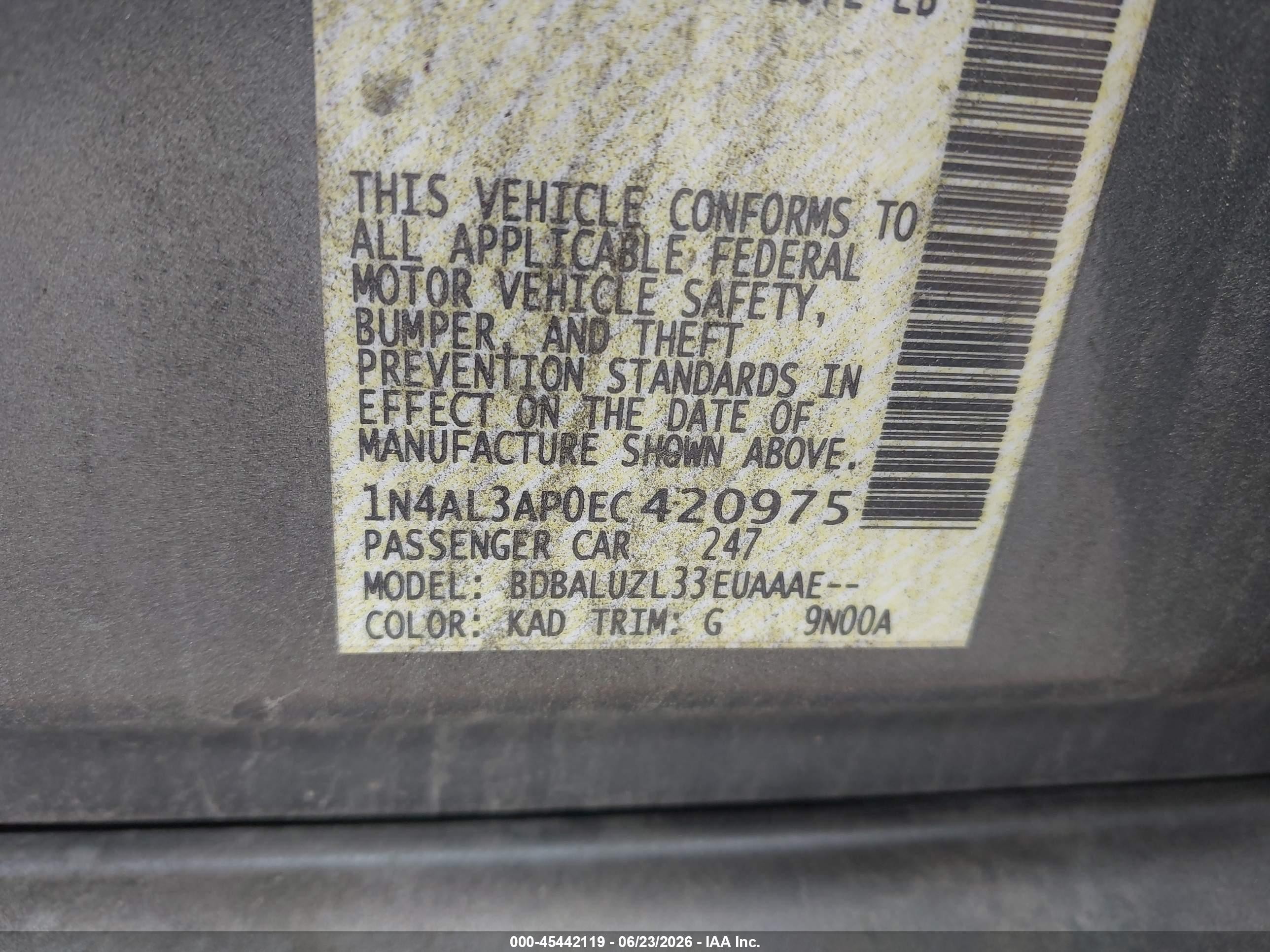 2014 Nissan Altima 2.5 Sv Gray vin: 1N4AL3AP0EC420975