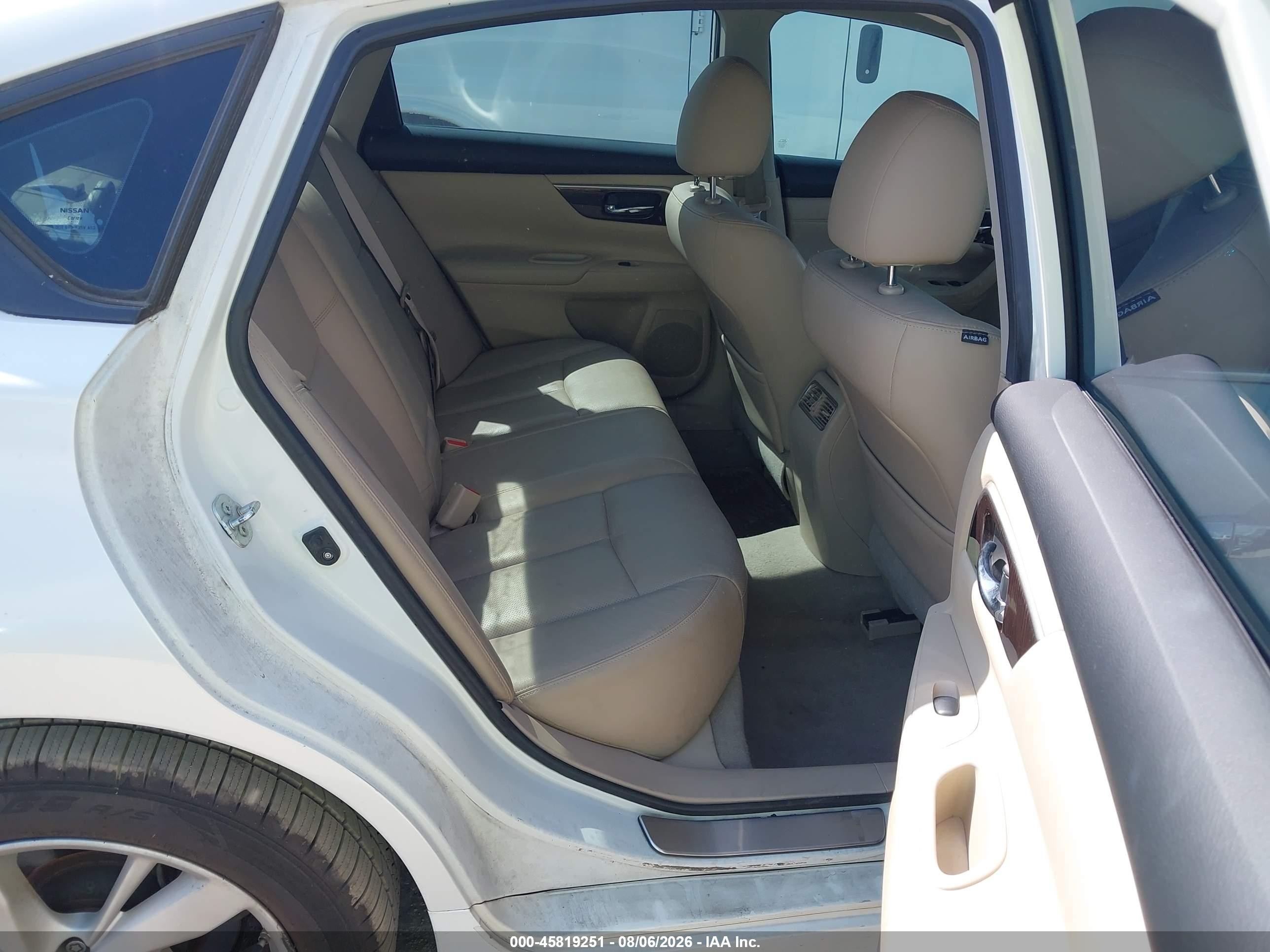 2014 Nissan Altima 2.5 Sl White vin: 1N4AL3AP0EN237189