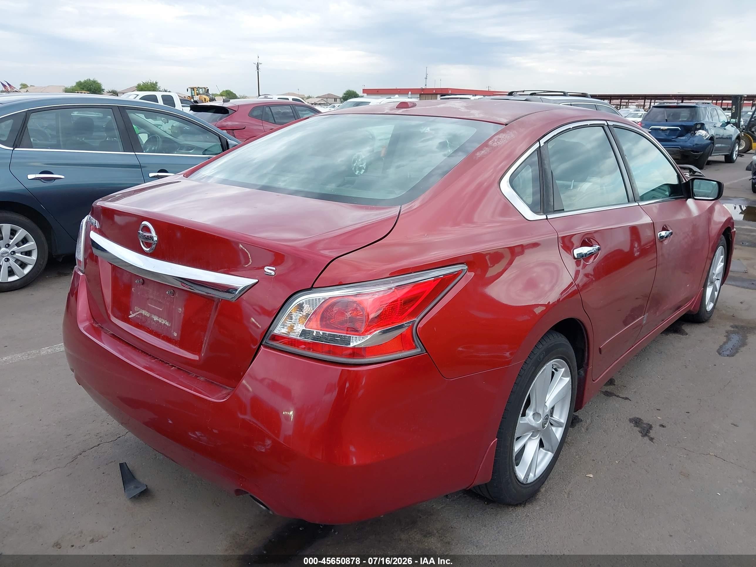 2015 Nissan Altima 2.5 Sv Red vin: 1N4AL3AP0FC116983