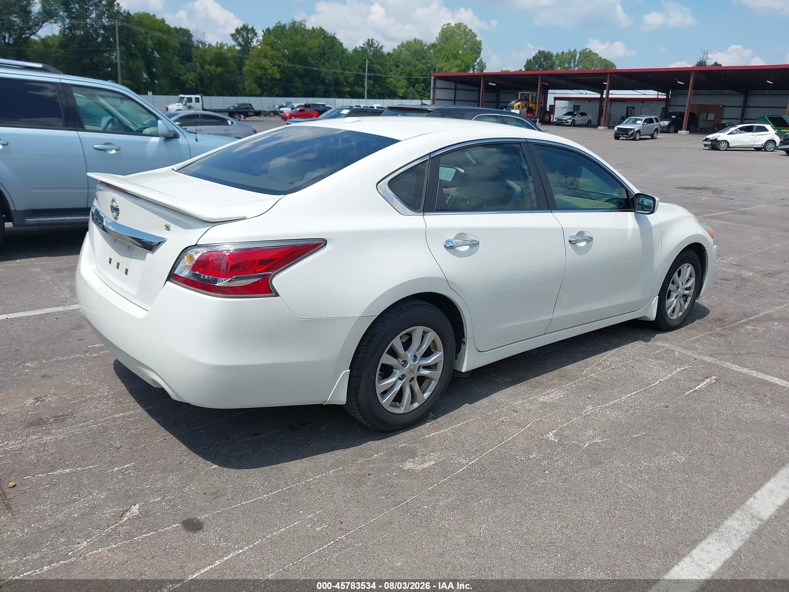 2015 Nissan Altima 2.5 S White vin: 1N4AL3AP0FC137090