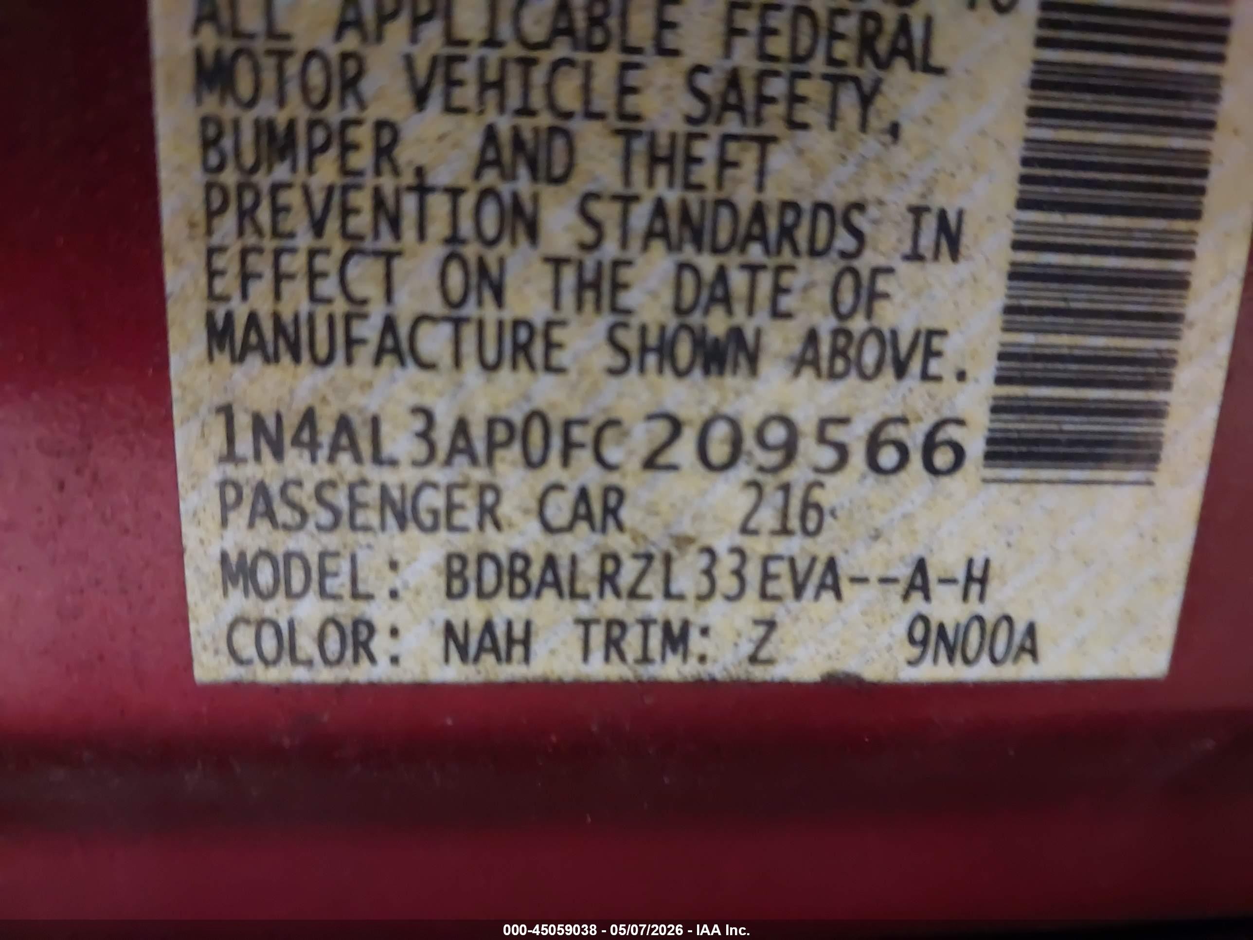 2015 Nissan Altima 2.5 Sl Red vin: 1N4AL3AP0FC209566