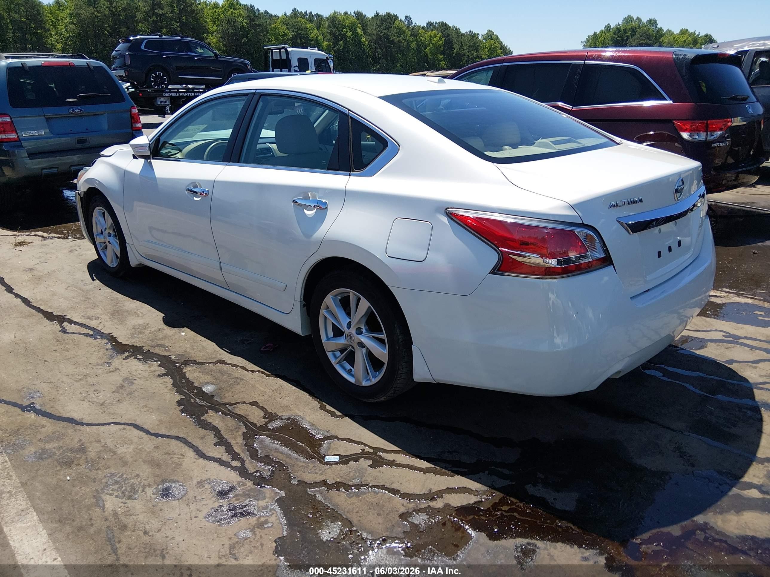 2015 Nissan Altima 2.5 Sl White vin: 1N4AL3AP0FC452813