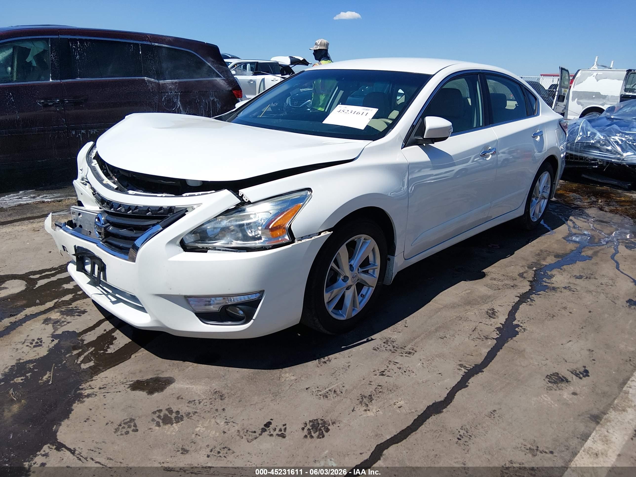 2015 Nissan Altima 2.5 Sl White vin: 1N4AL3AP0FC452813