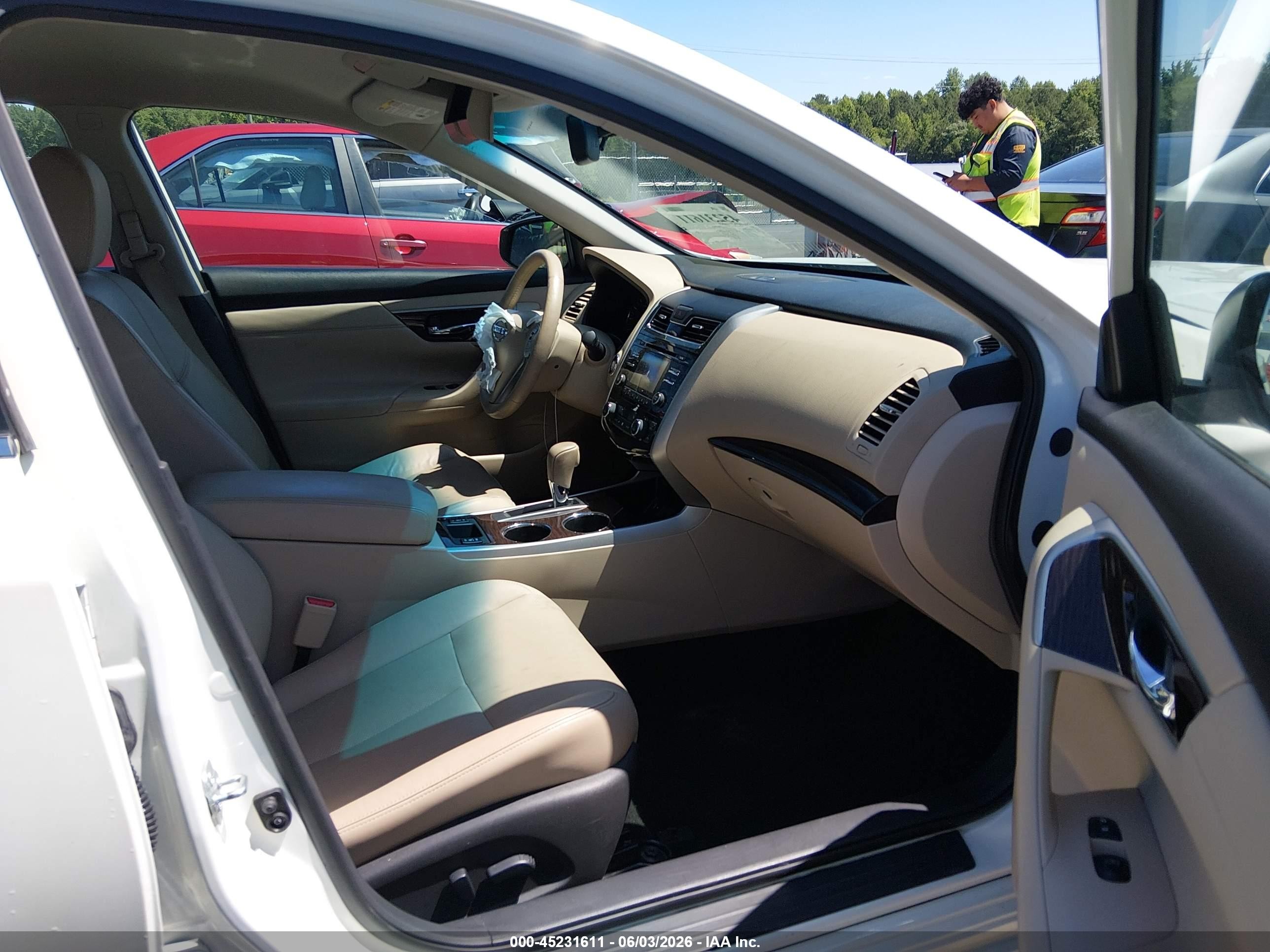 2015 Nissan Altima 2.5 Sl White vin: 1N4AL3AP0FC452813