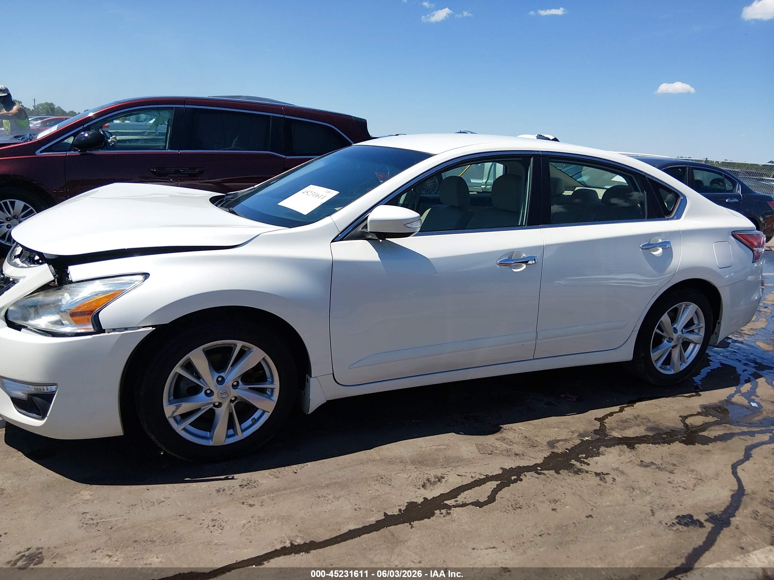 2015 Nissan Altima 2.5 Sl White vin: 1N4AL3AP0FC452813