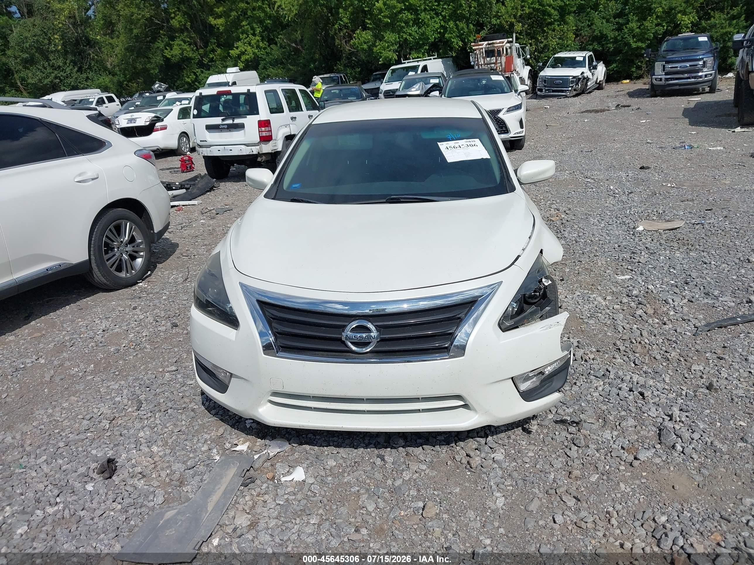 2015 Nissan Altima 2.5/2.5 S/2.5 Sl/2.5 Sv White vin: 1N4AL3AP0FN333681