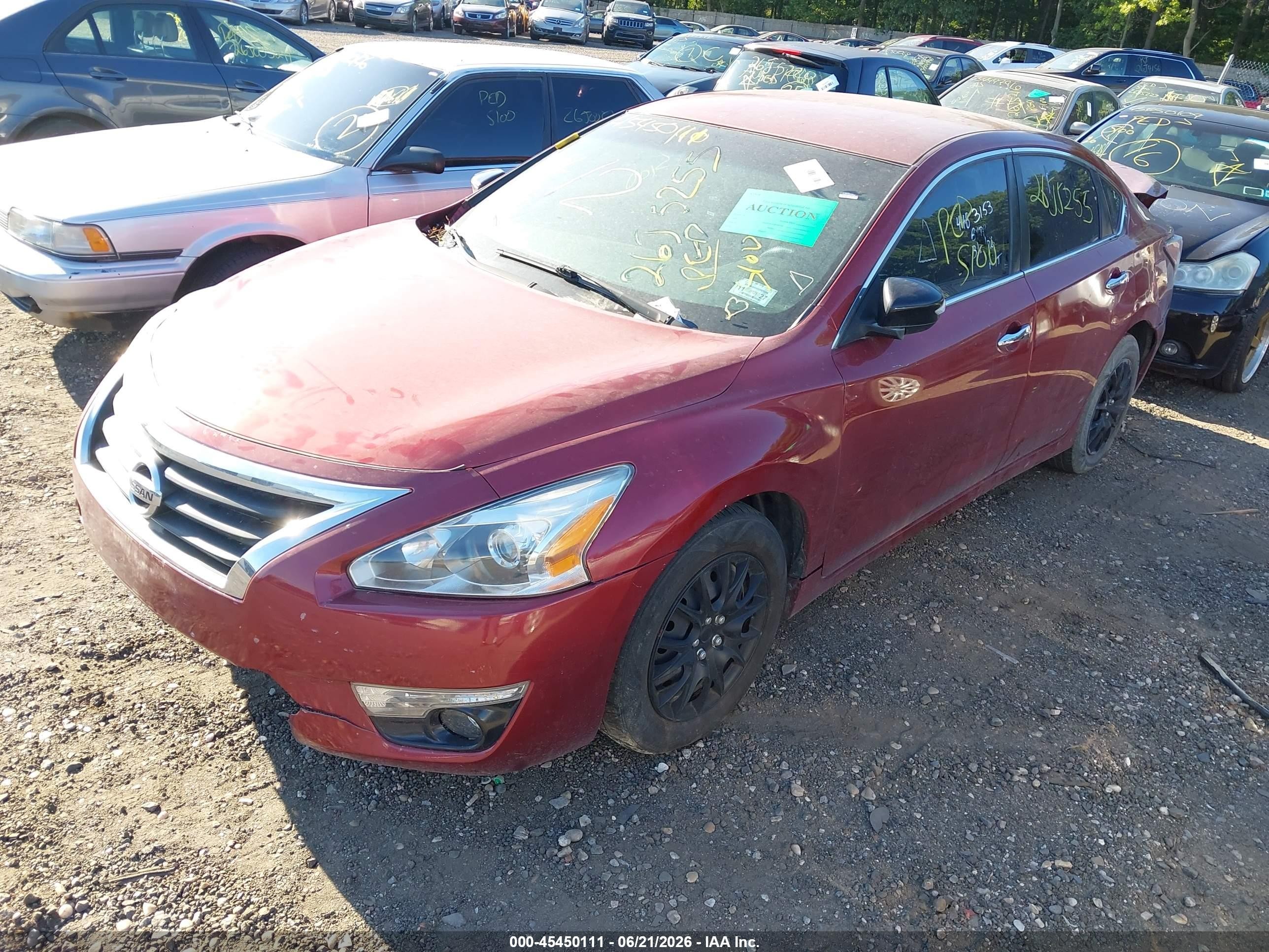 2015 Nissan Altima 2.5/2.5 S/2.5 Sl/2.5 Sv Red vin: 1N4AL3AP0FN902917