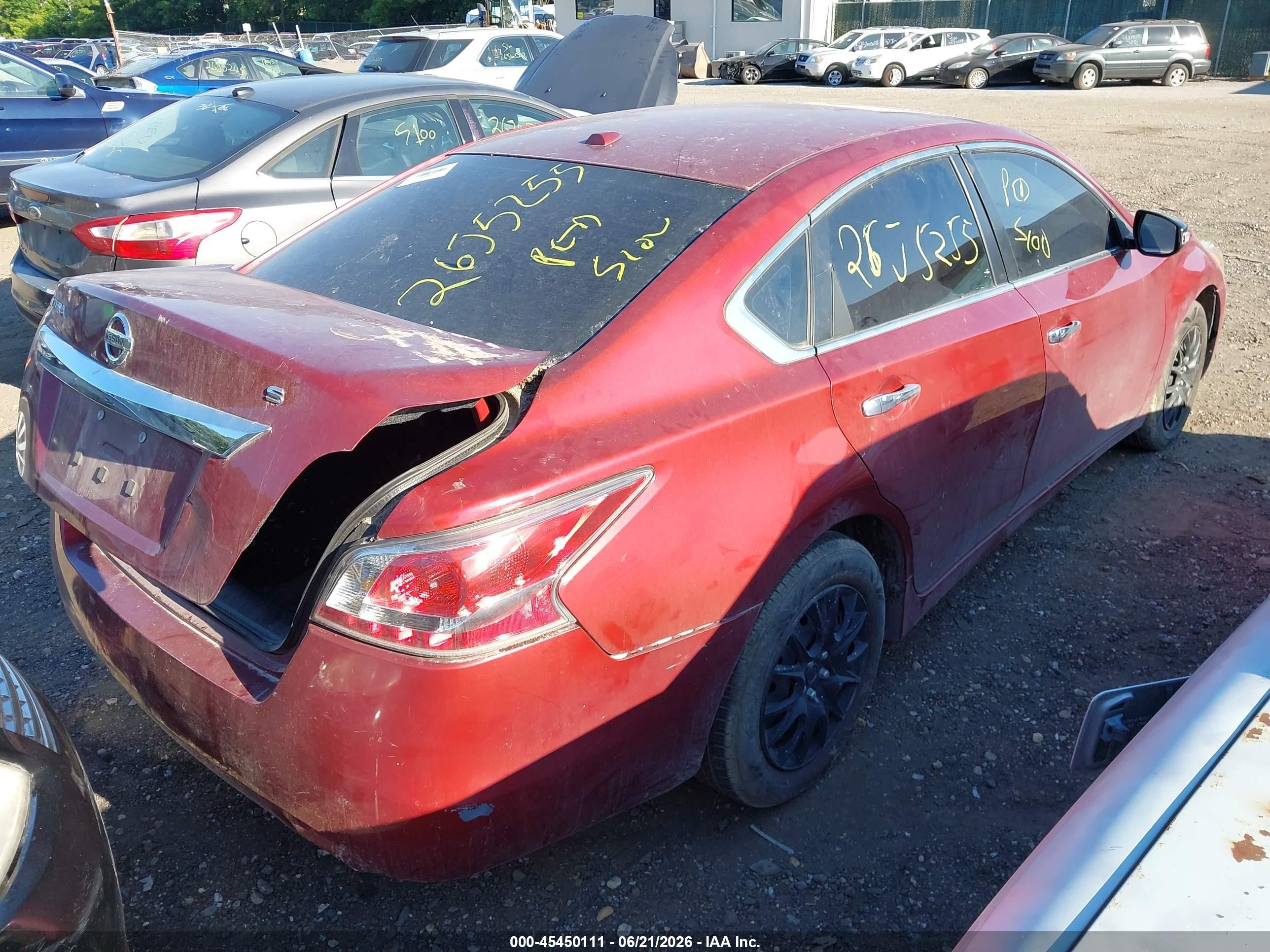 2015 Nissan Altima 2.5/2.5 S/2.5 Sl/2.5 Sv Red vin: 1N4AL3AP0FN902917
