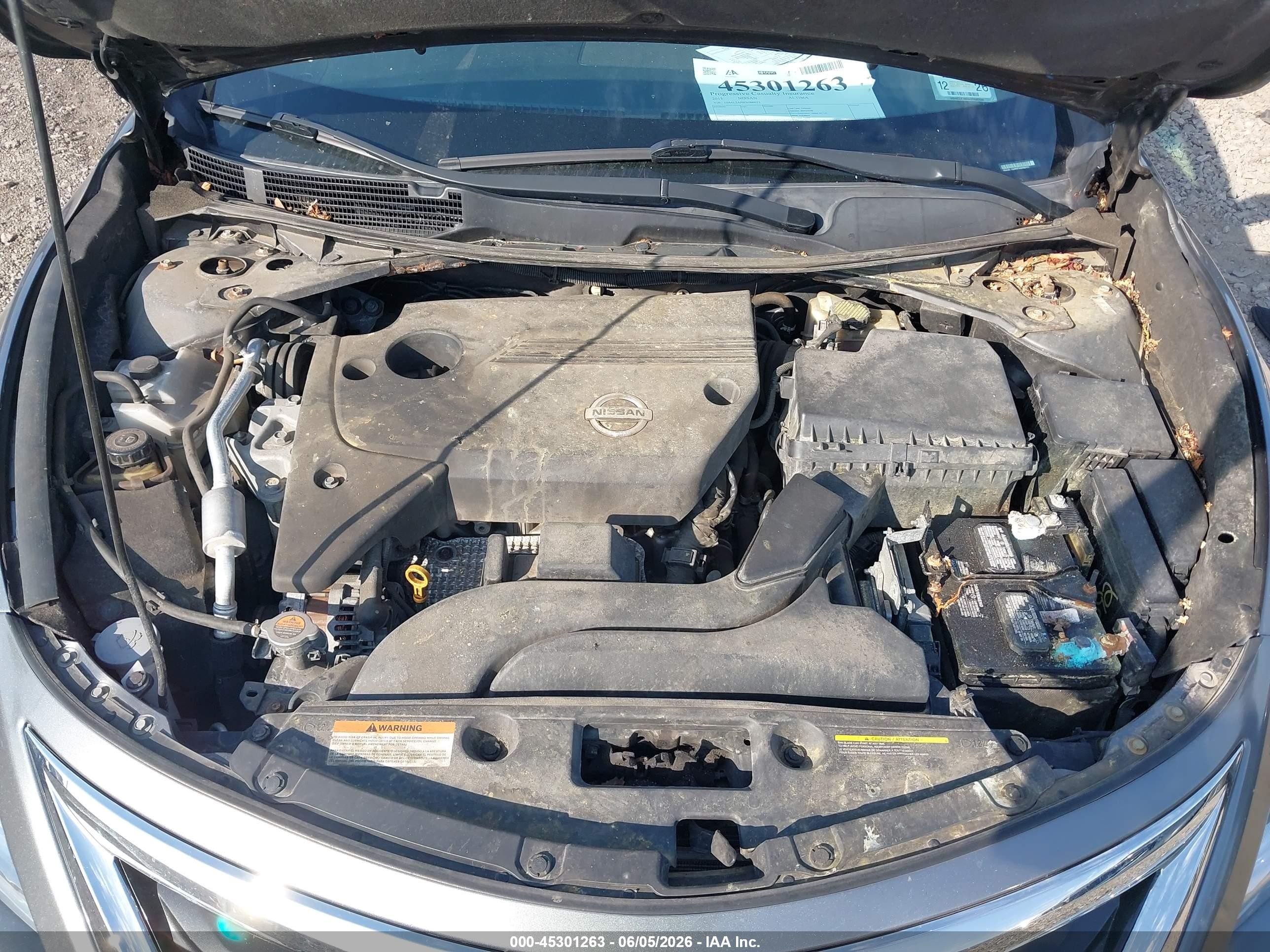 2015 Nissan Altima 2.5 S Серый vin: 1N4AL3AP0FN909933
