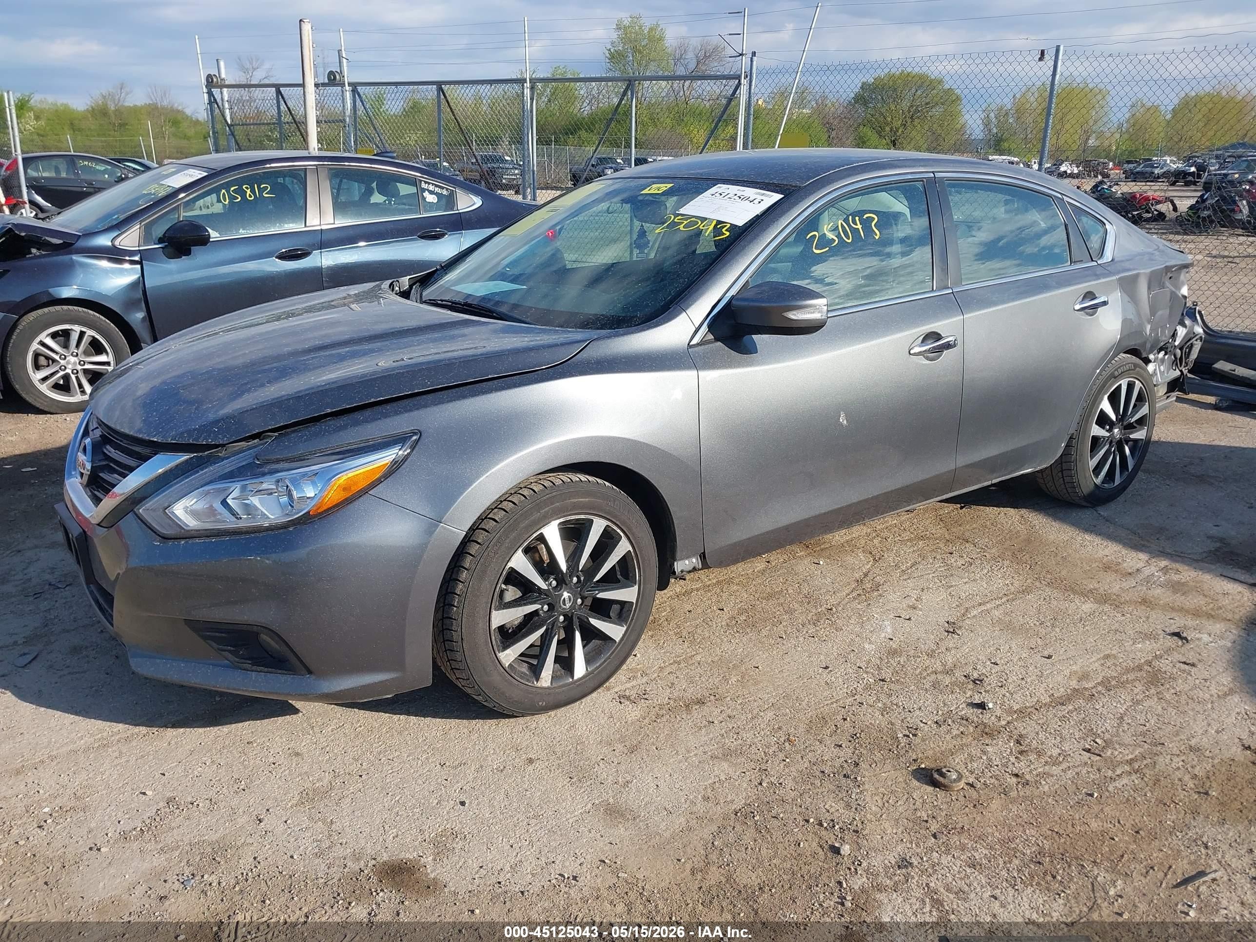 2018 Nissan Altima 2.5 Sl Gray vin: 1N4AL3AP0JC102834