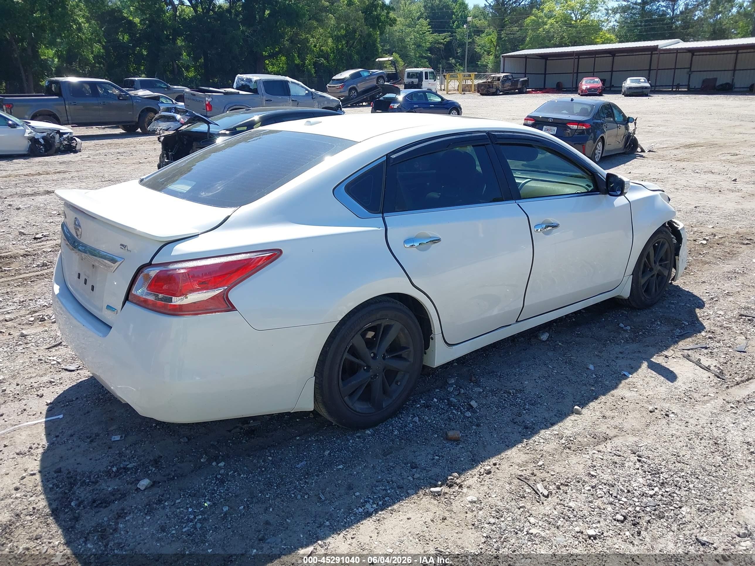2013 Nissan Altima 2.5 Sl White vin: 1N4AL3AP1DC193147