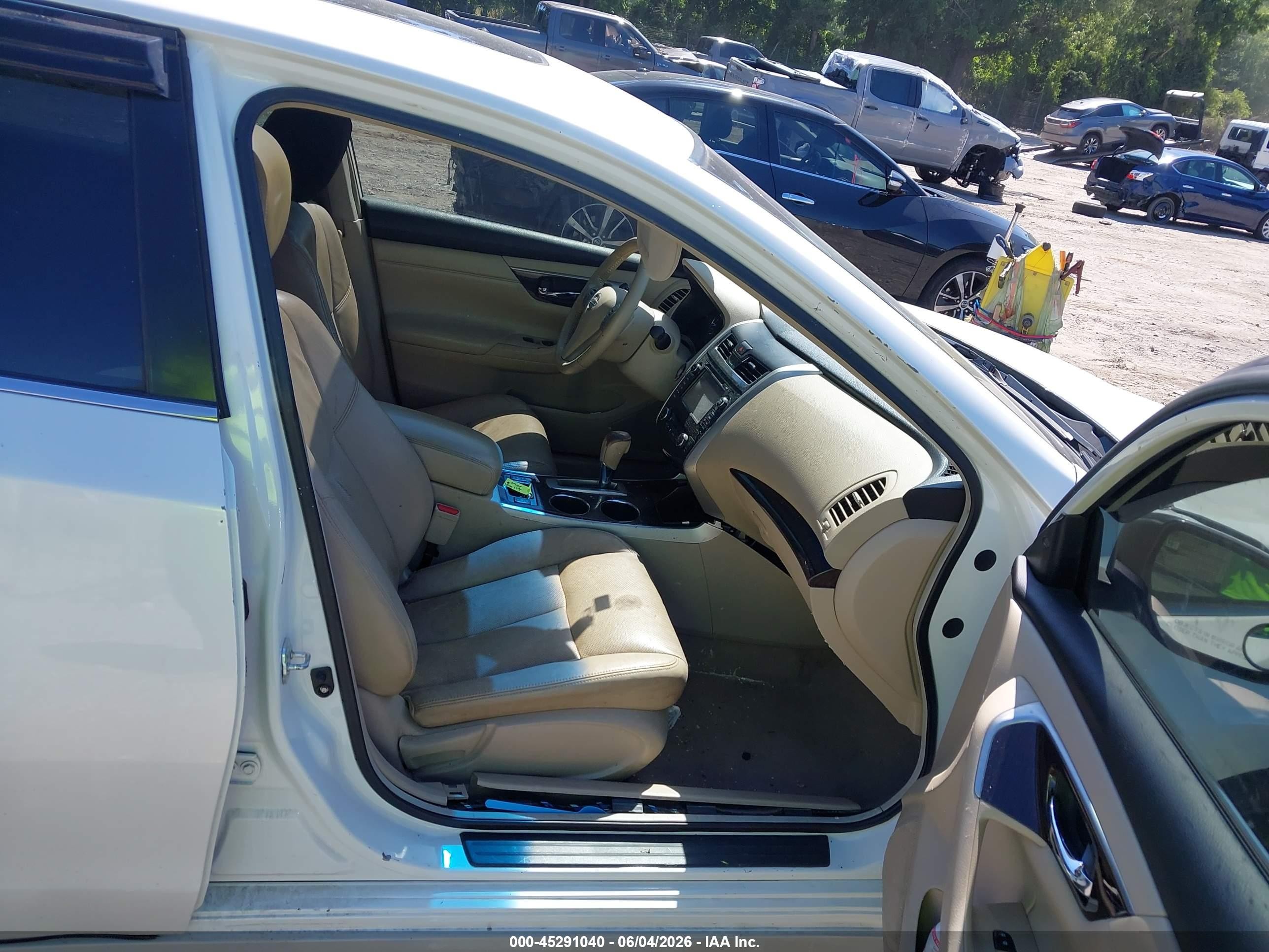 2013 Nissan Altima 2.5 Sl White vin: 1N4AL3AP1DC193147