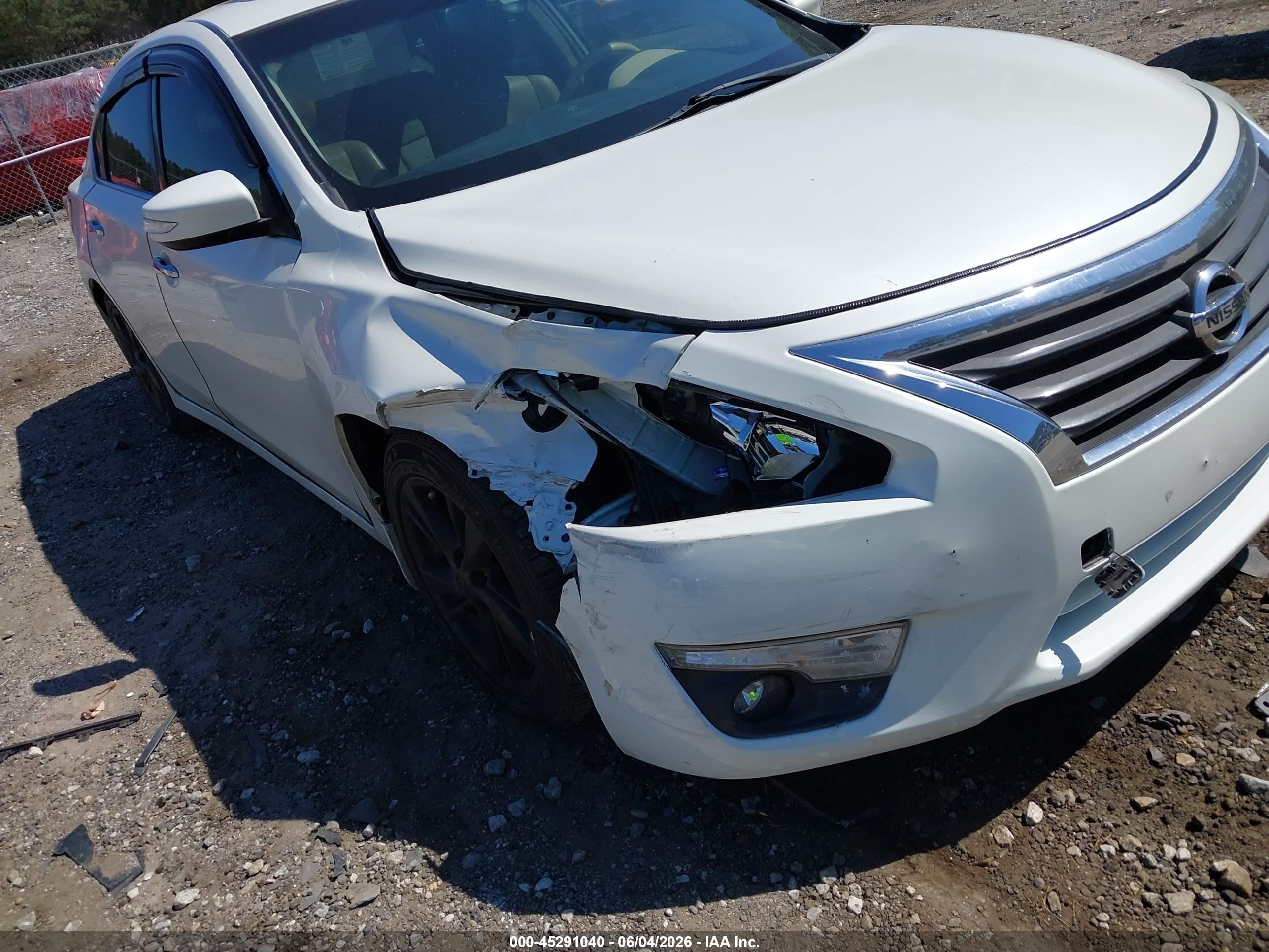 2013 Nissan Altima 2.5 Sl White vin: 1N4AL3AP1DC193147