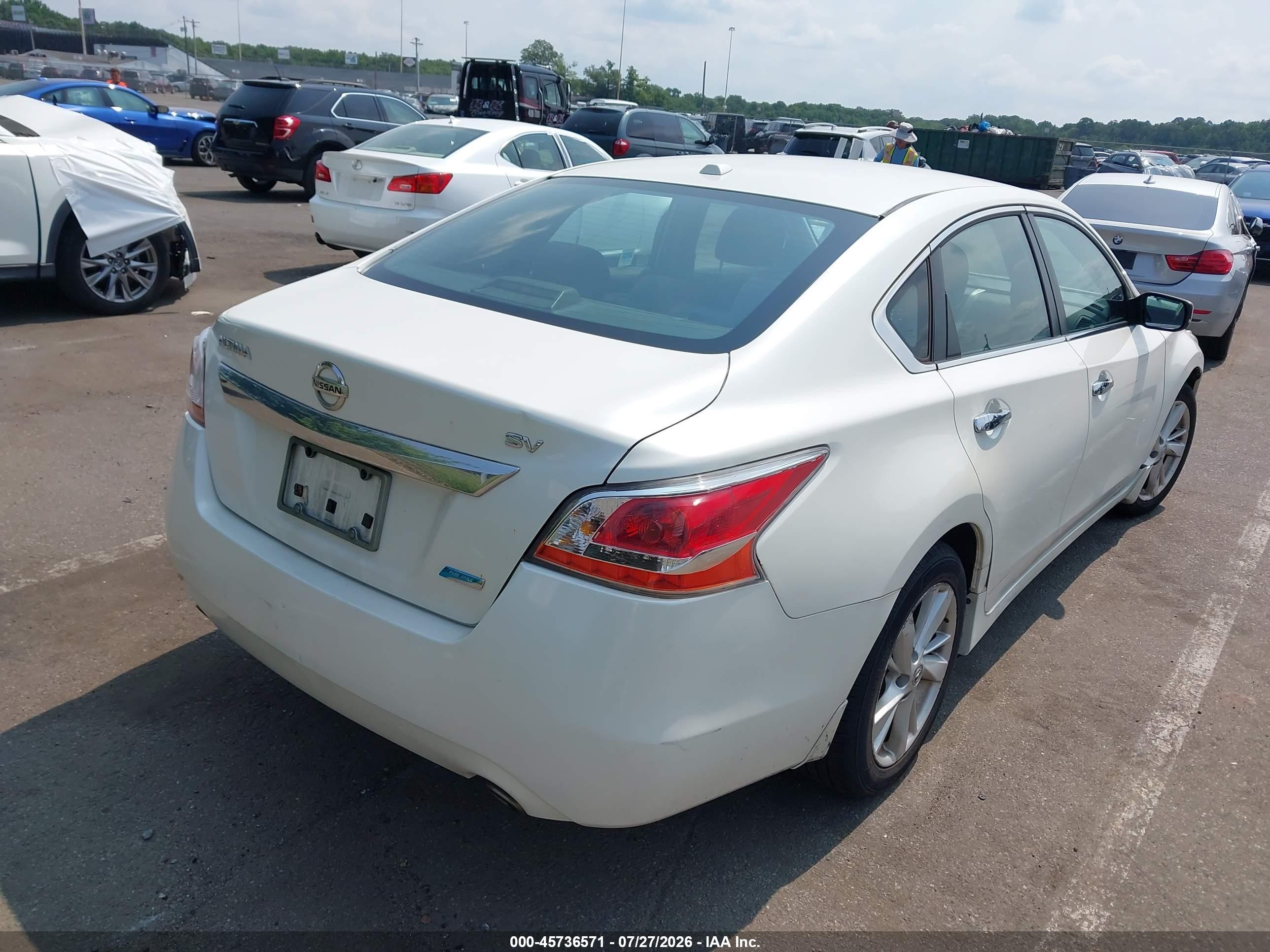 2013 Nissan Altima 2.5 Sv Белый vin: 1N4AL3AP1DC196694