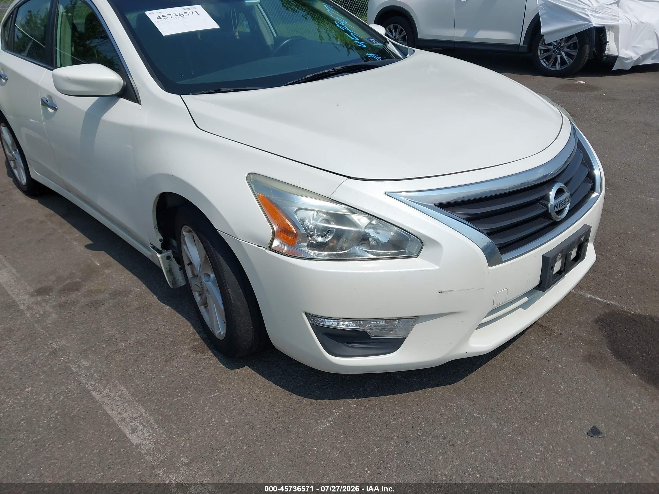 2013 Nissan Altima 2.5 Sv Белый vin: 1N4AL3AP1DC196694
