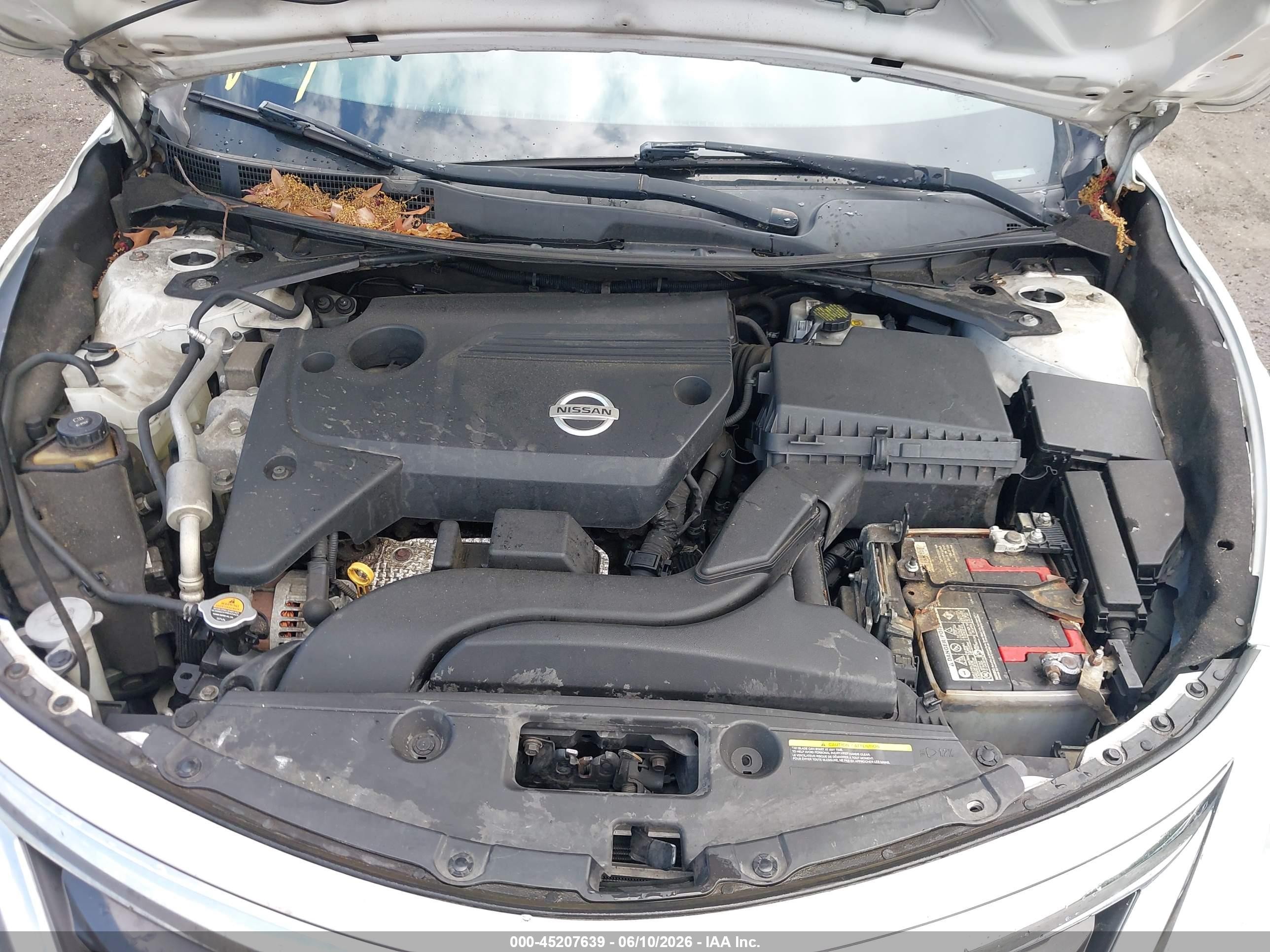 2013 Nissan Altima 2.5 S White vin: 1N4AL3AP1DC214255