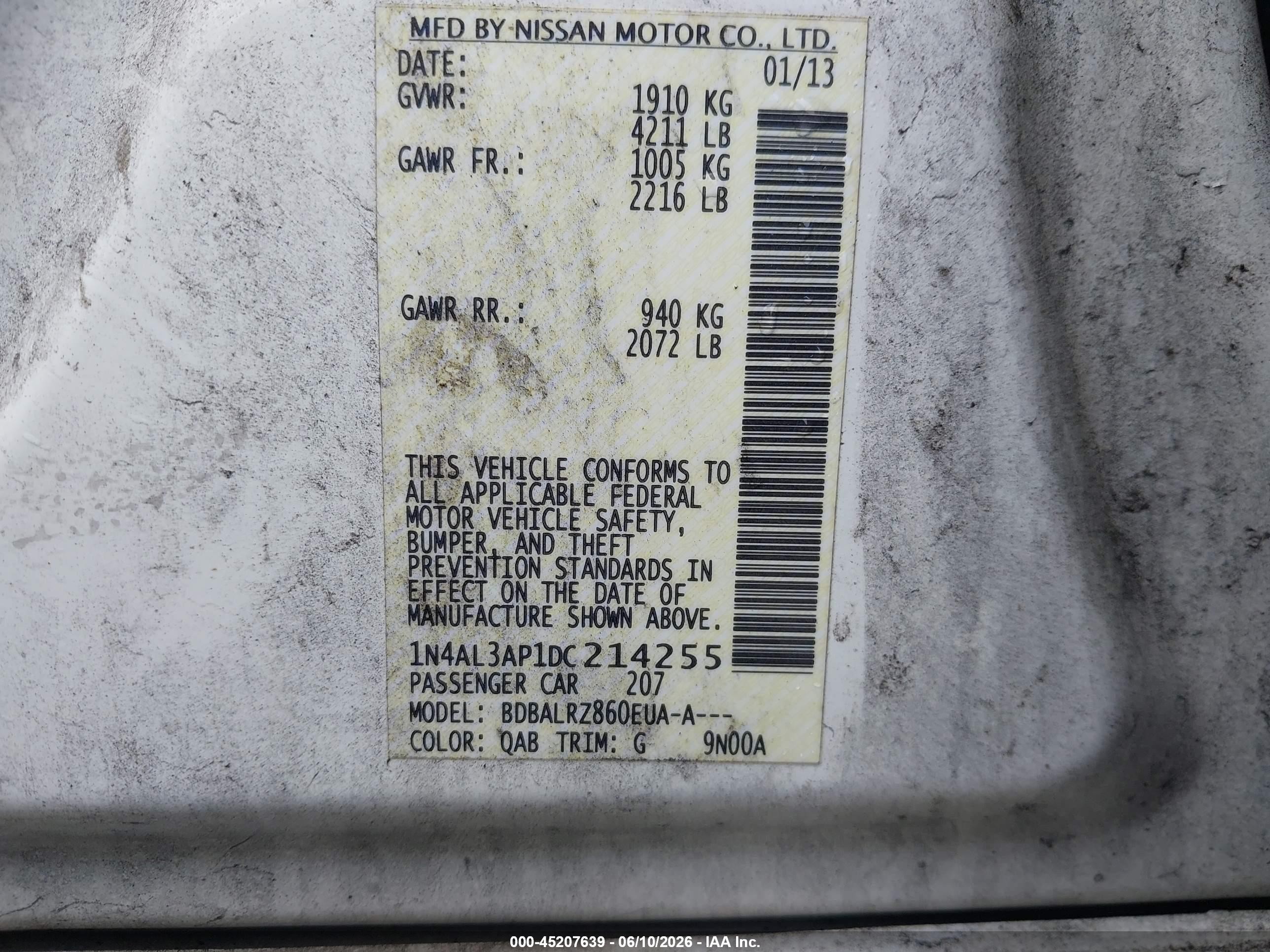 2013 Nissan Altima 2.5 S White vin: 1N4AL3AP1DC214255
